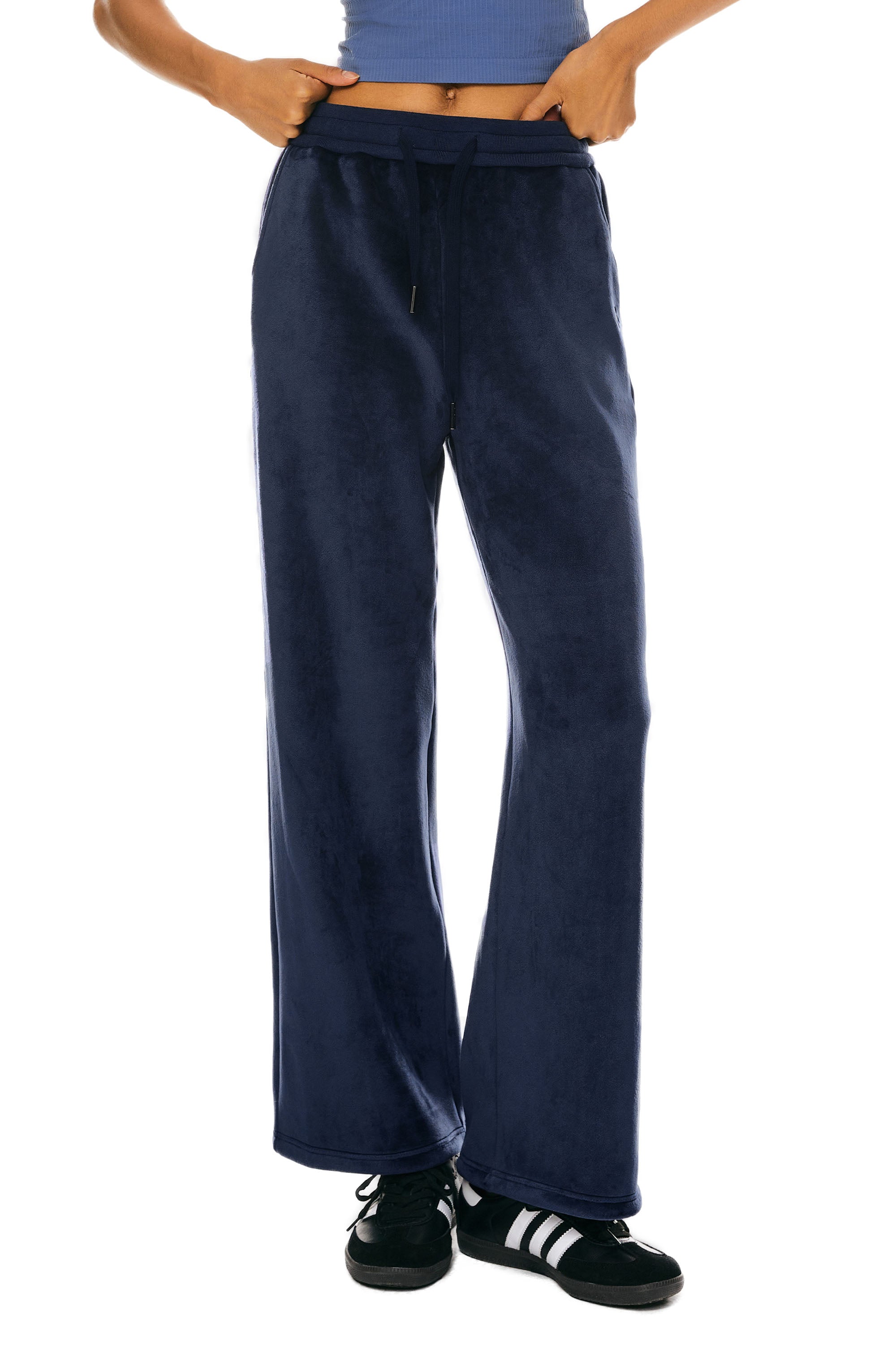 Orolay Fleece Straight Leg Sweatpants #color_navy