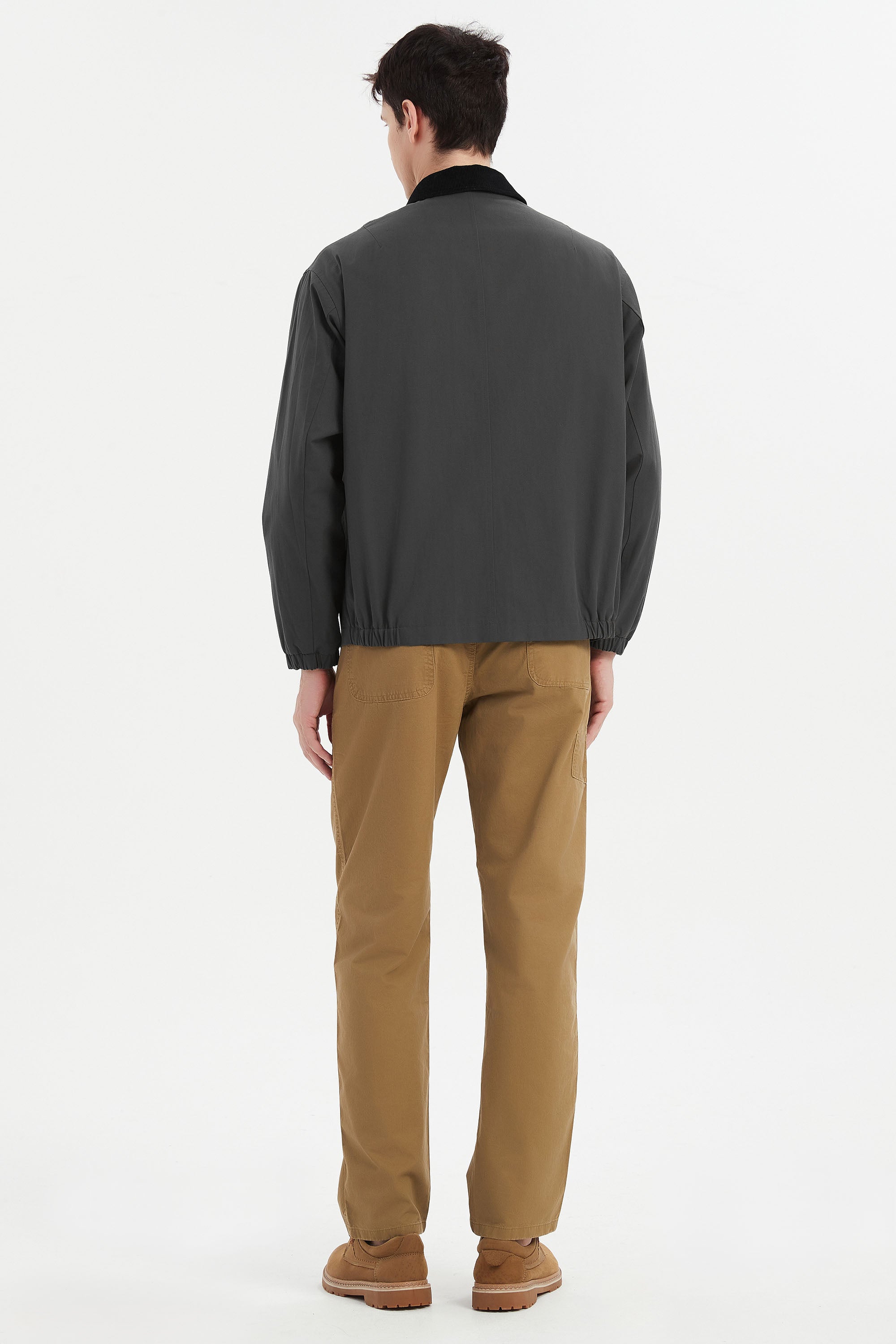 Orolay Lightweight Casual Windbreaker Jacket #color_darkgray