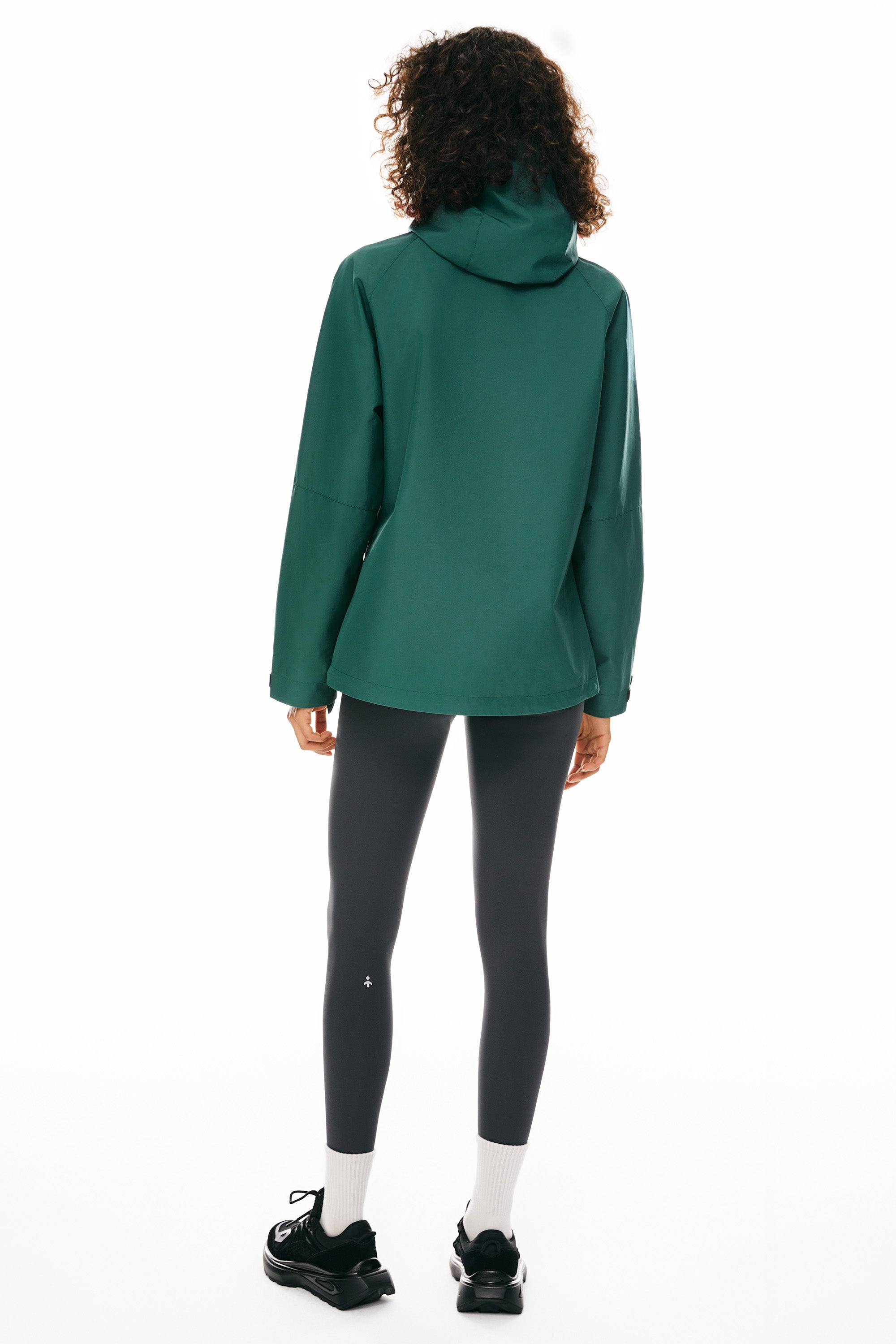 OROLAY Zip Up Rain Jacket Lightweight Hooded Windbreaker #color_green