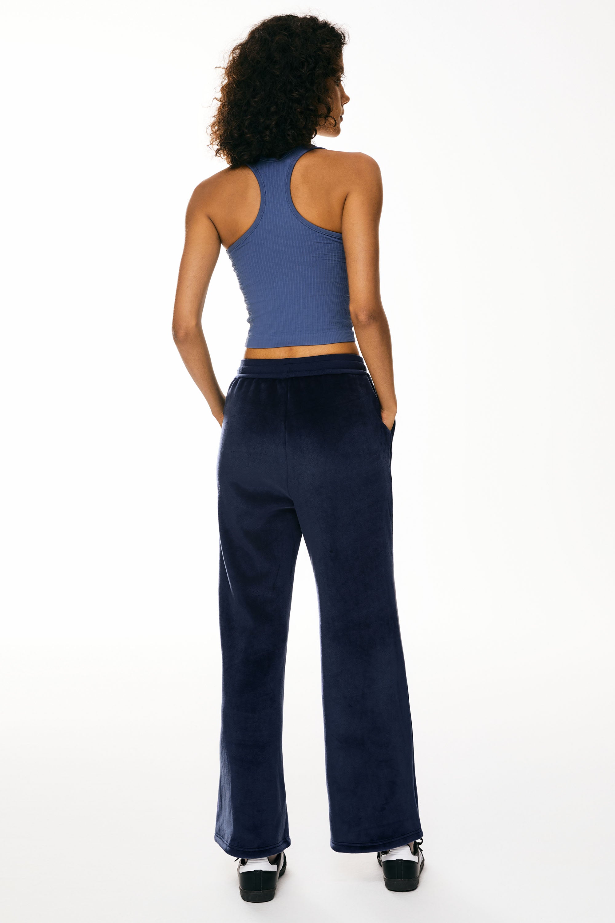 Orolay Fleece Straight Leg Sweatpants #color_navy