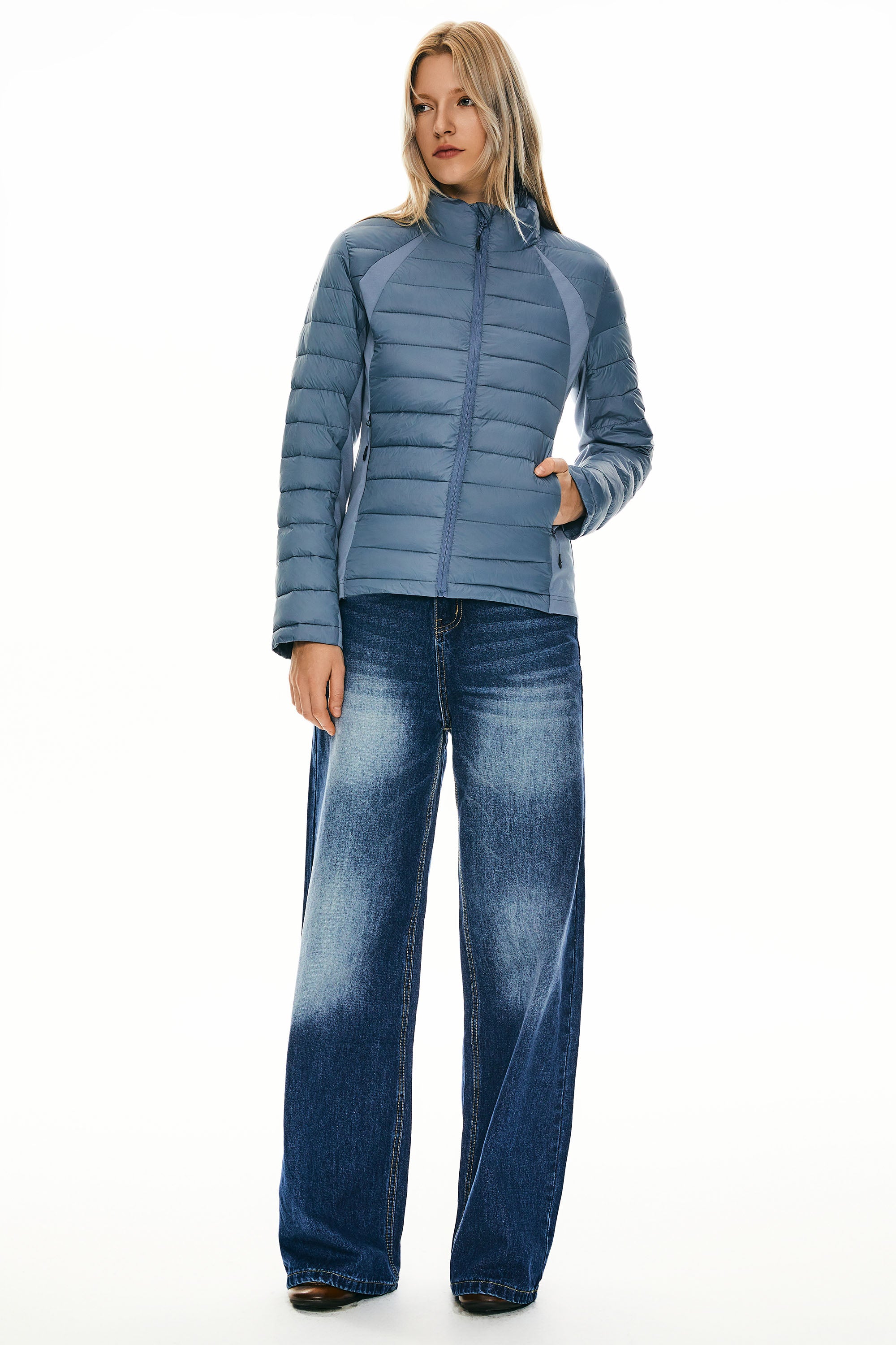 Orolay Lightweight Insulated Quilted Puffer Coats Breathable #color_blue