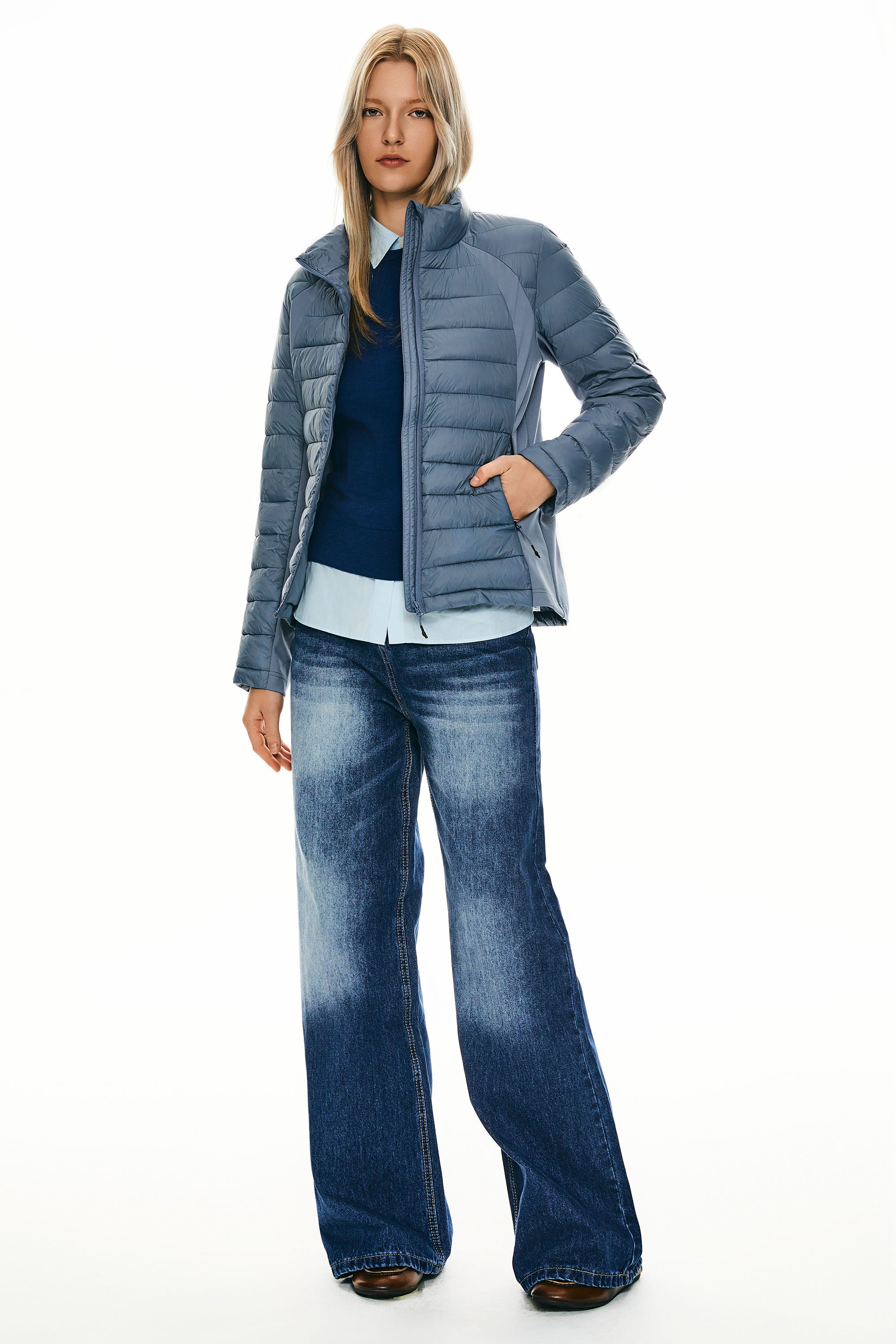 Orolay Lightweight Insulated Quilted Puffer Coats Breathable #color_blue