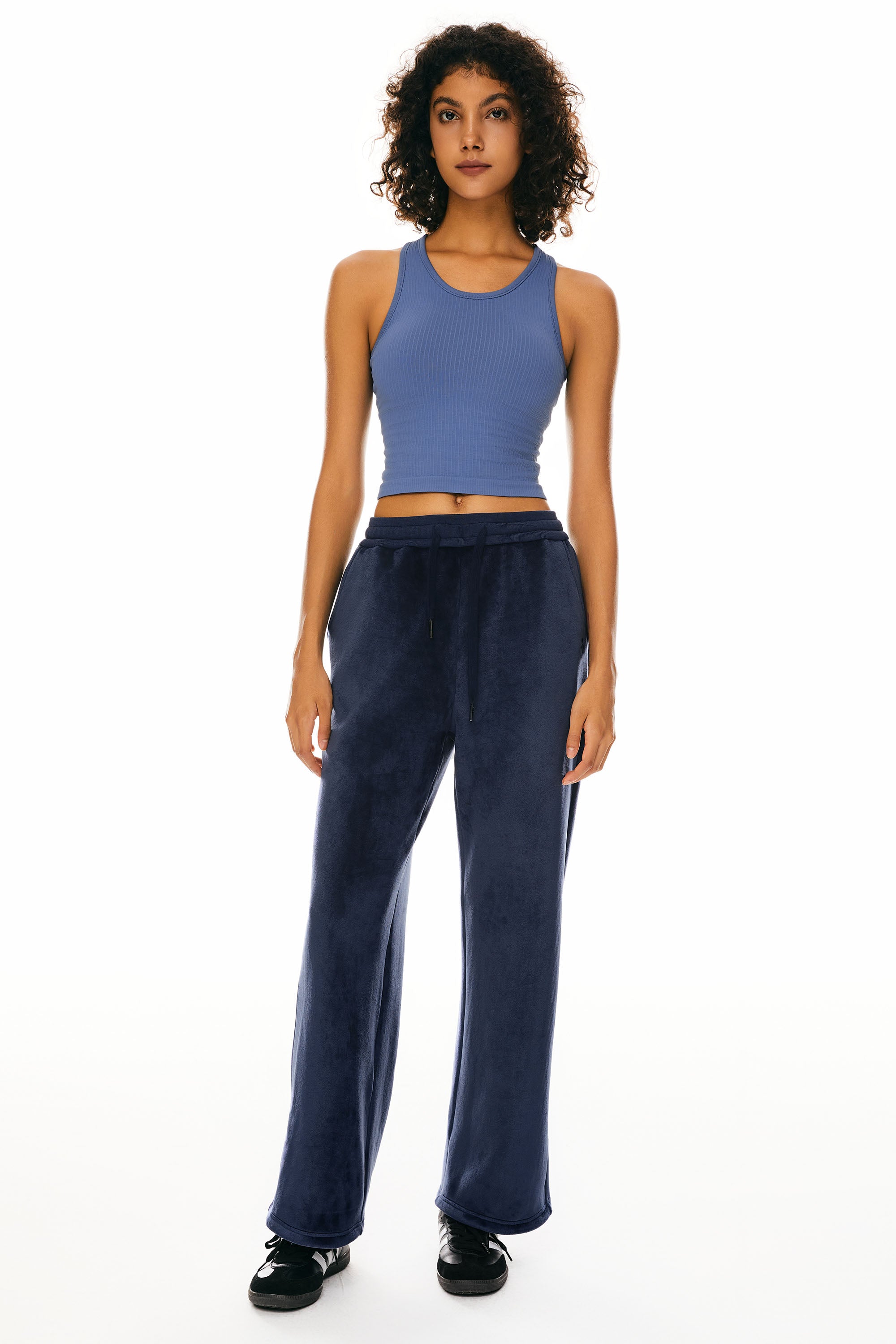 Orolay Fleece Straight Leg Sweatpants #color_navy