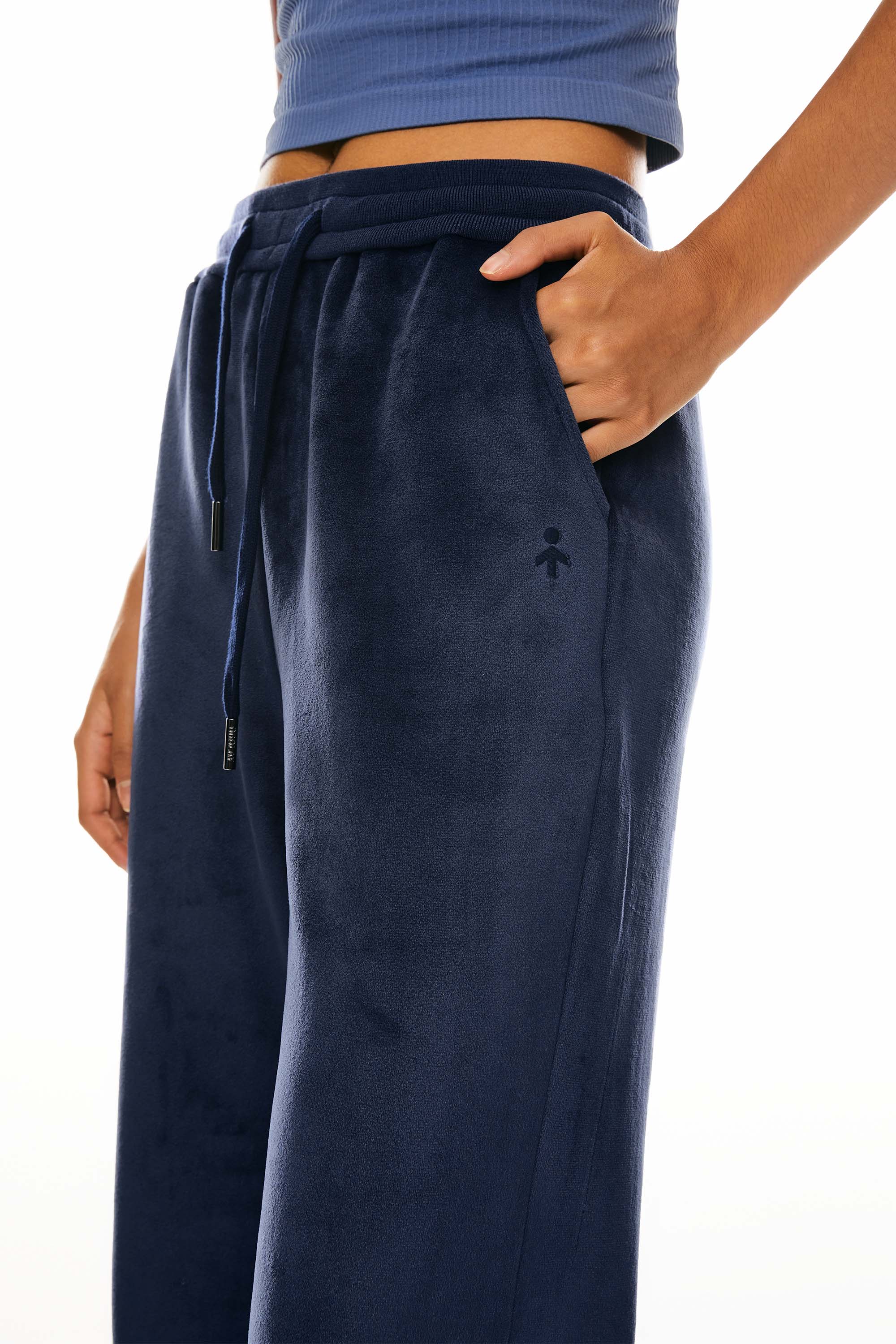 Orolay Fleece Straight Leg Sweatpants #color_navy