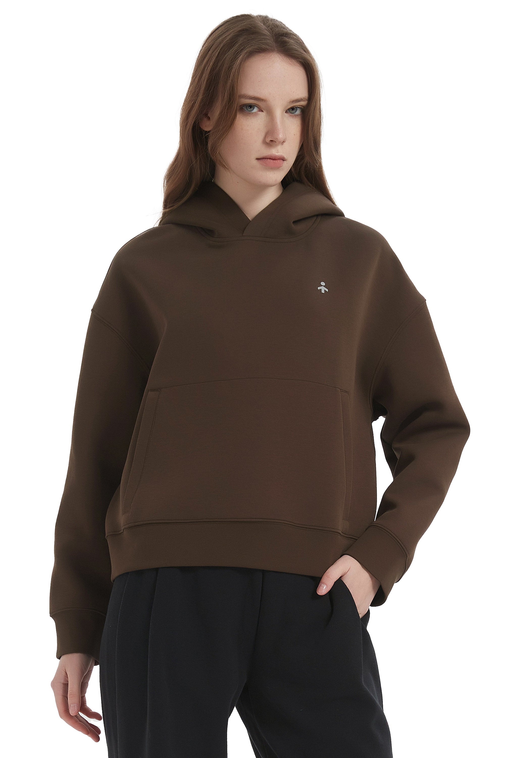 Orolay Causal Hoodies Pullover with Pocket #color_dark brown