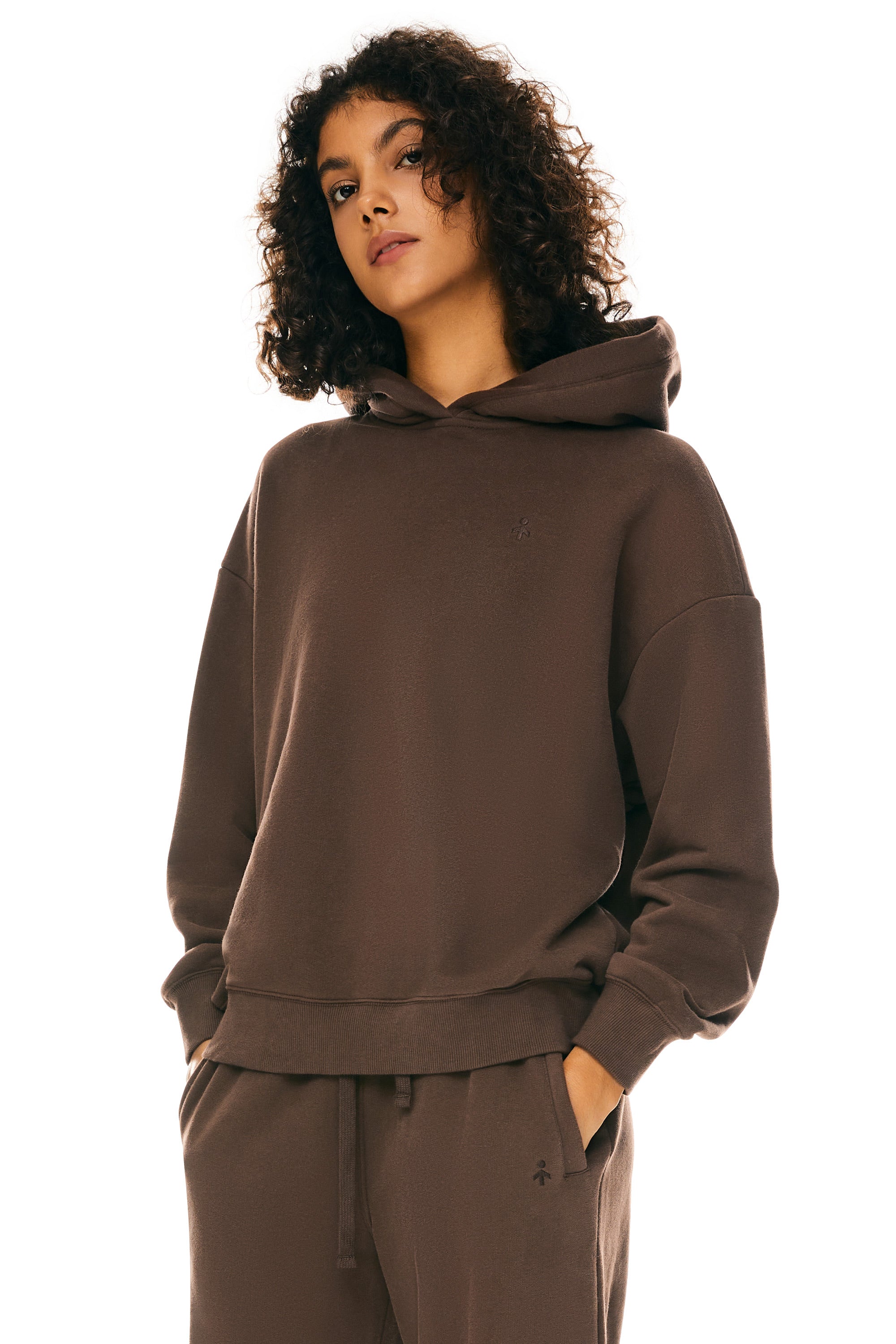 Orolay Fleece Hoodie Sweatshirt Long Sleeve Oversized #color_brown
