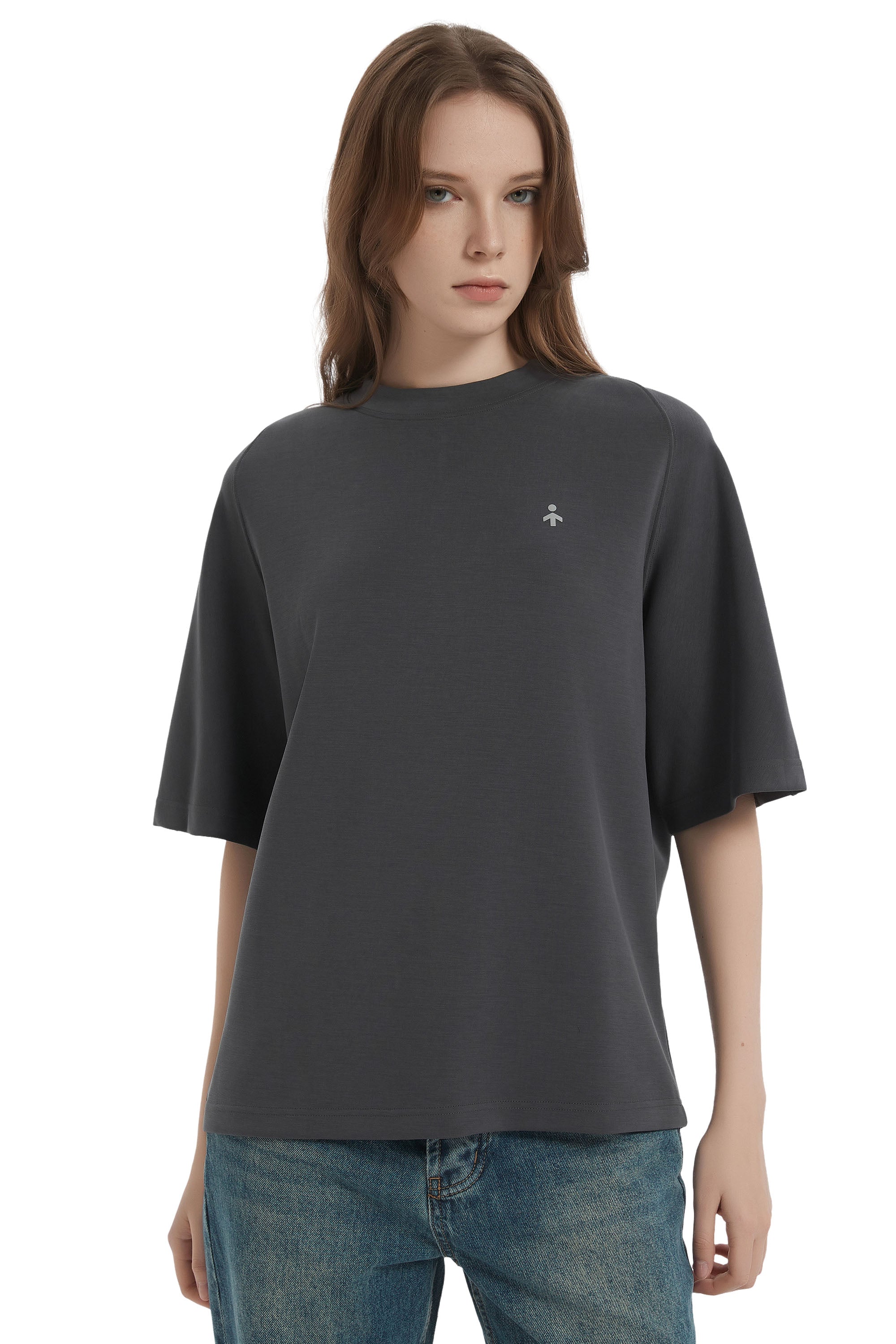 orolay Casual Crew Neck T-Shirt Tops Basic Workout #color_gray