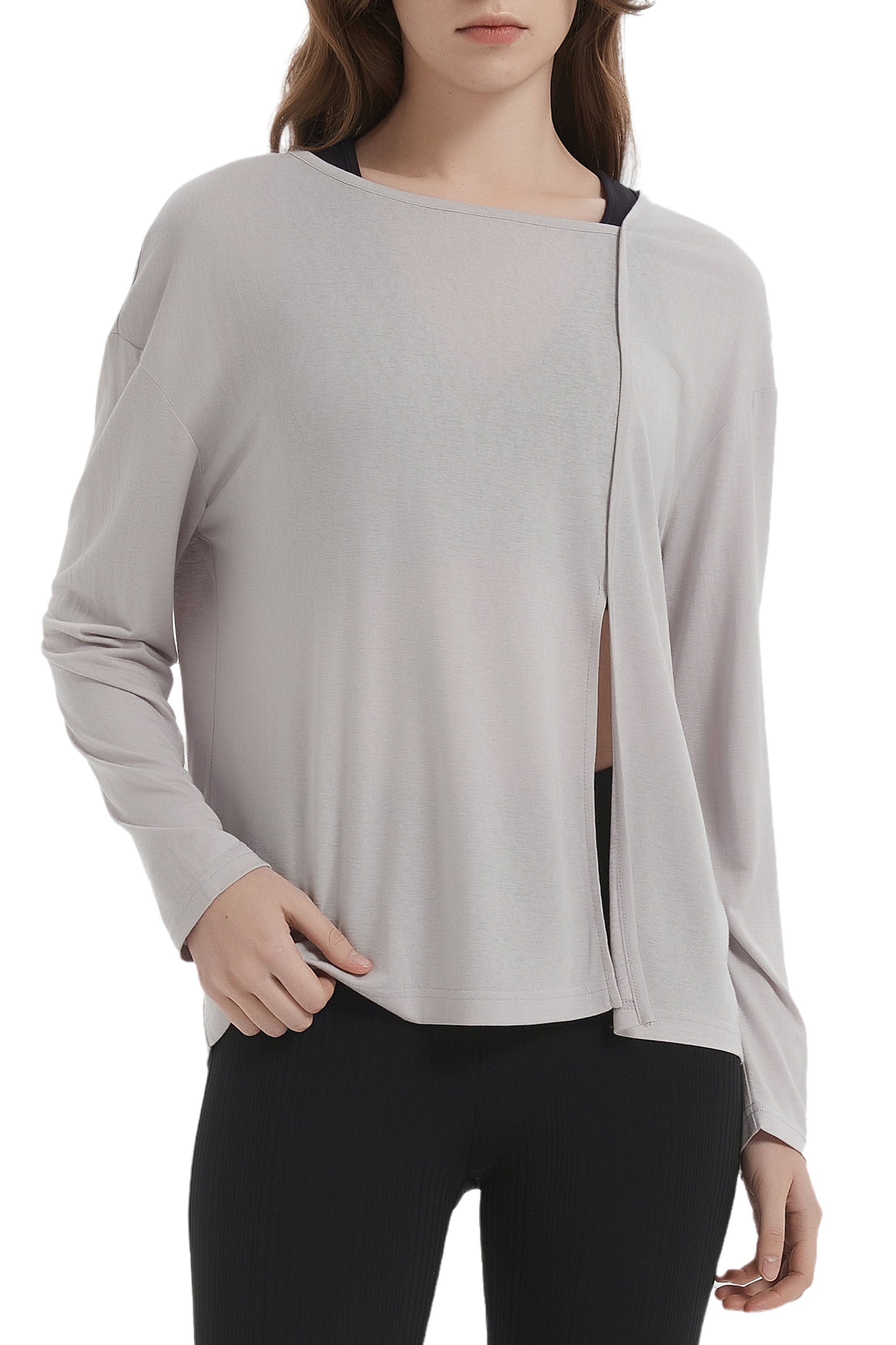 orolay Long Sleeve Sun T-Shirts Lightweight UV Protection #color_gray