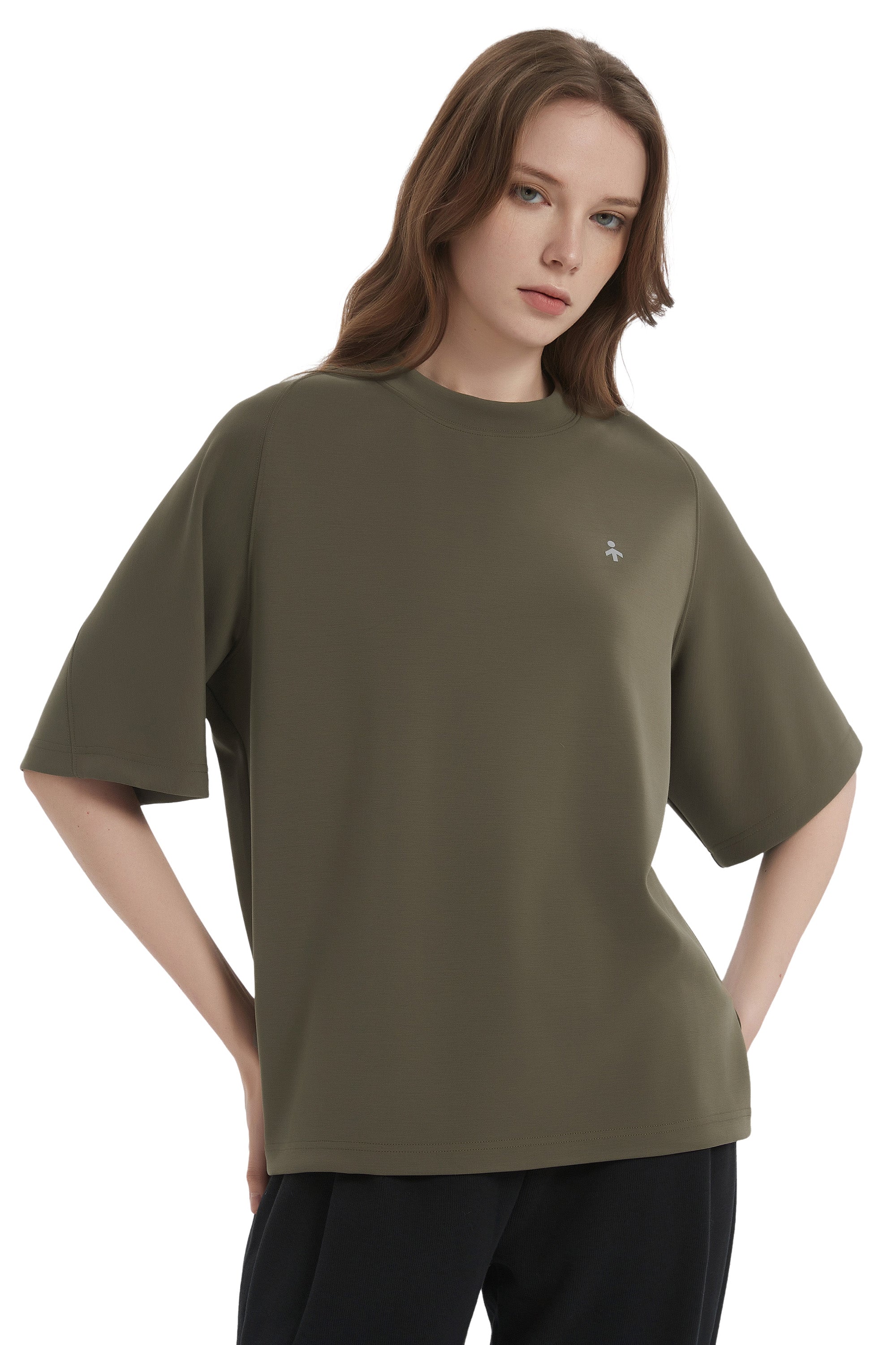 orolay Casual Crew Neck T-Shirt Tops Basic Workout #color_olive