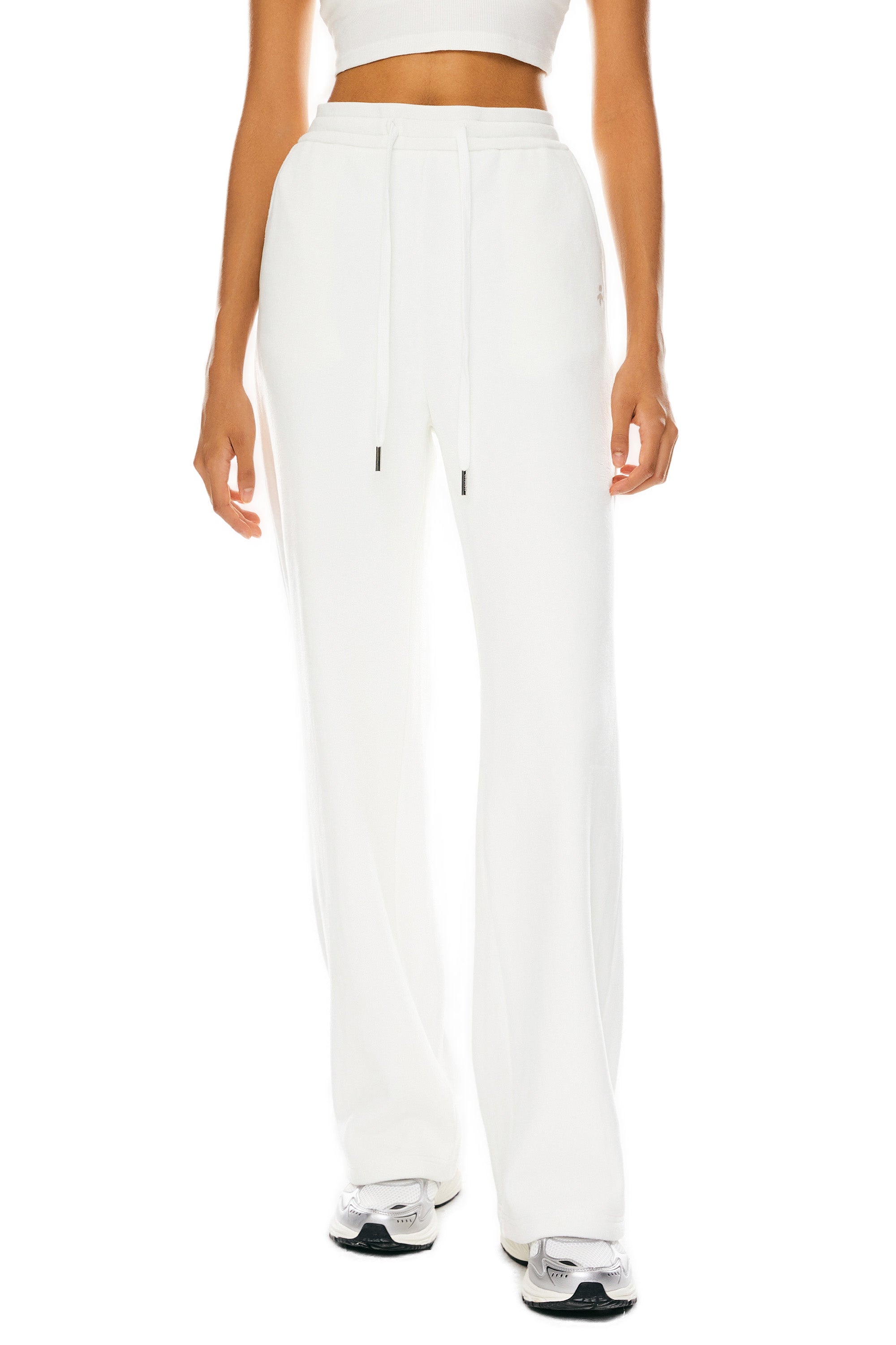 Orolay Fleece Straight Leg Sweatpants #color_white
