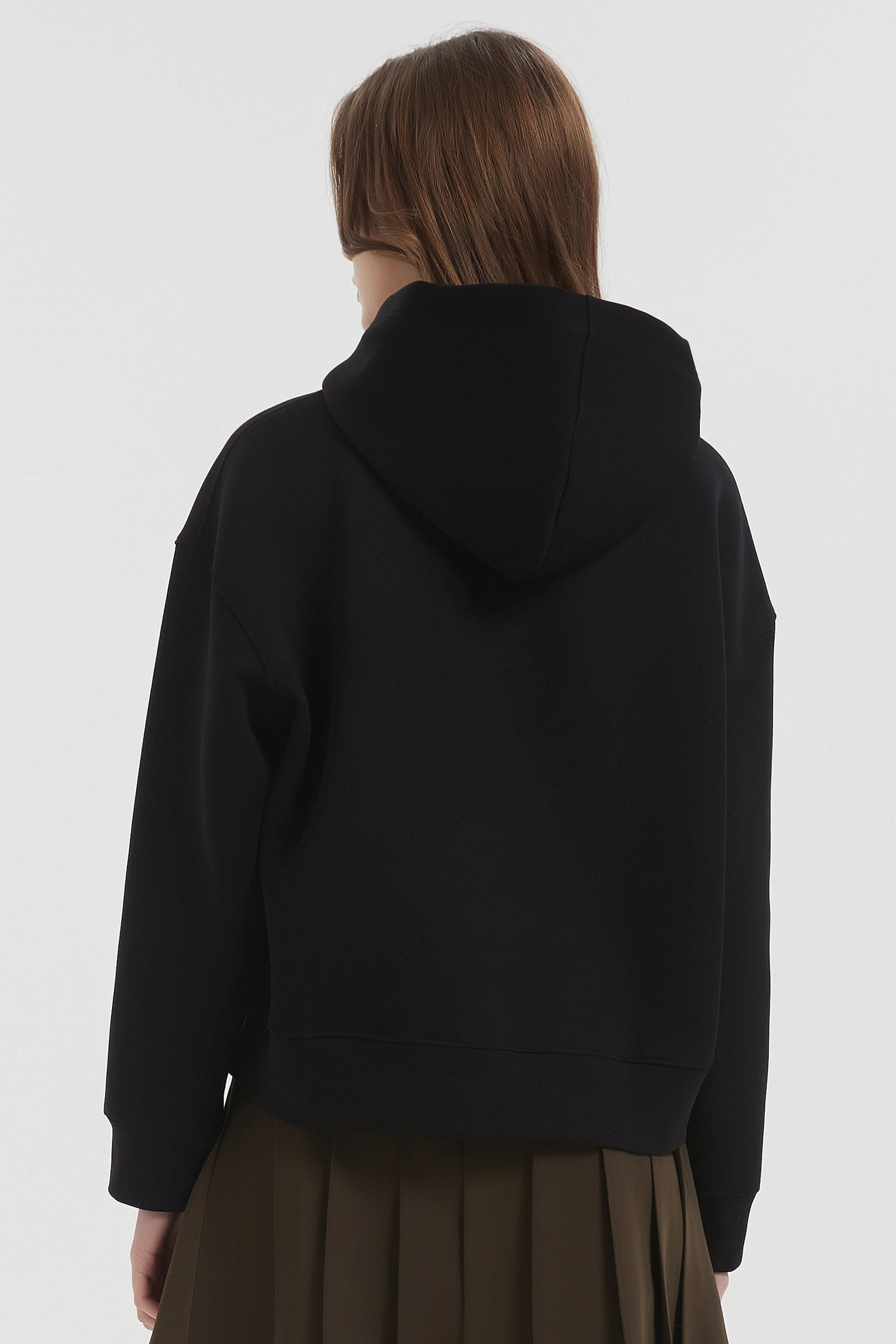 Orolay Causal Hoodies Pullover with Pocket #color_black