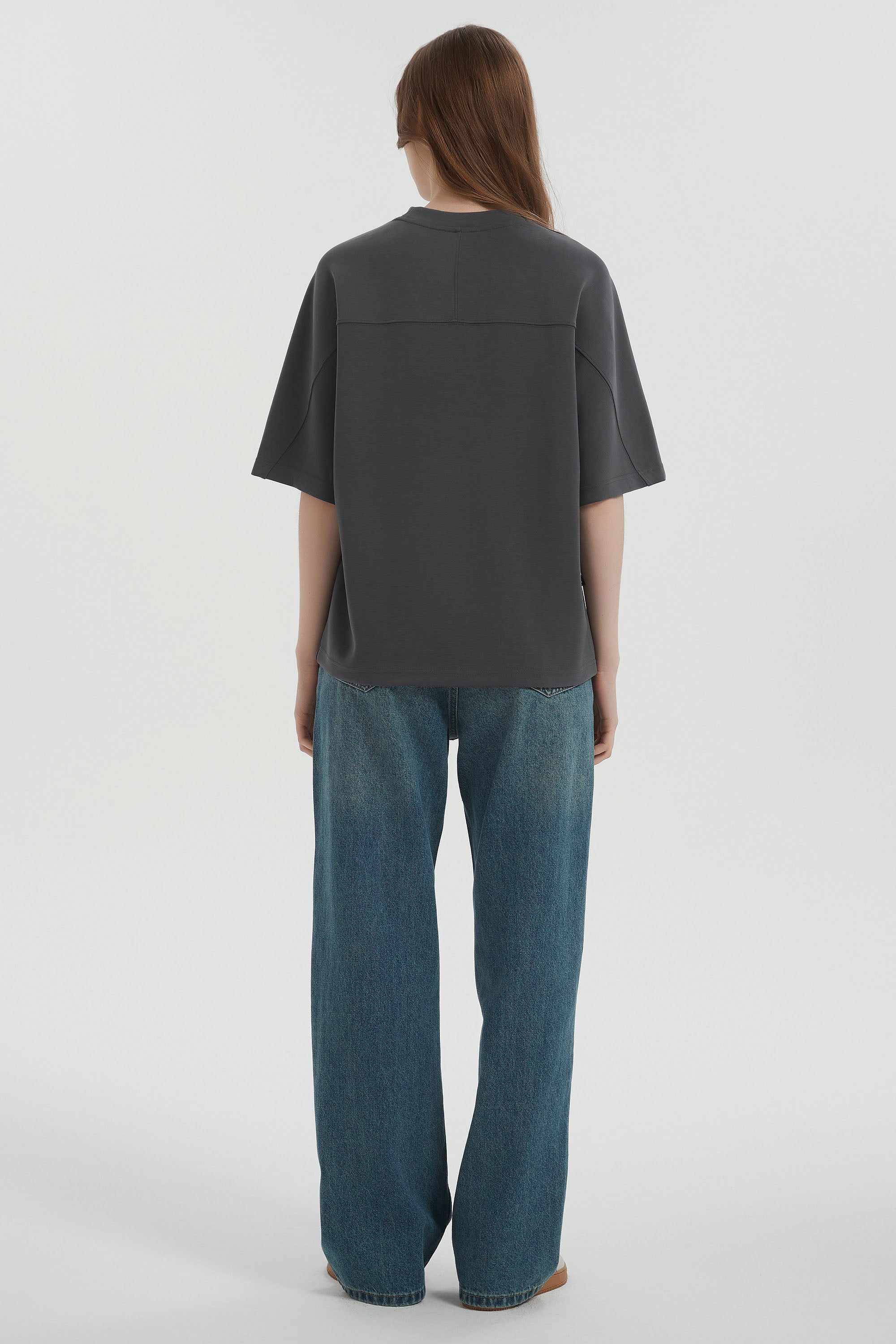 orolay Casual Crew Neck T-Shirt Tops Basic Workout #color_gray