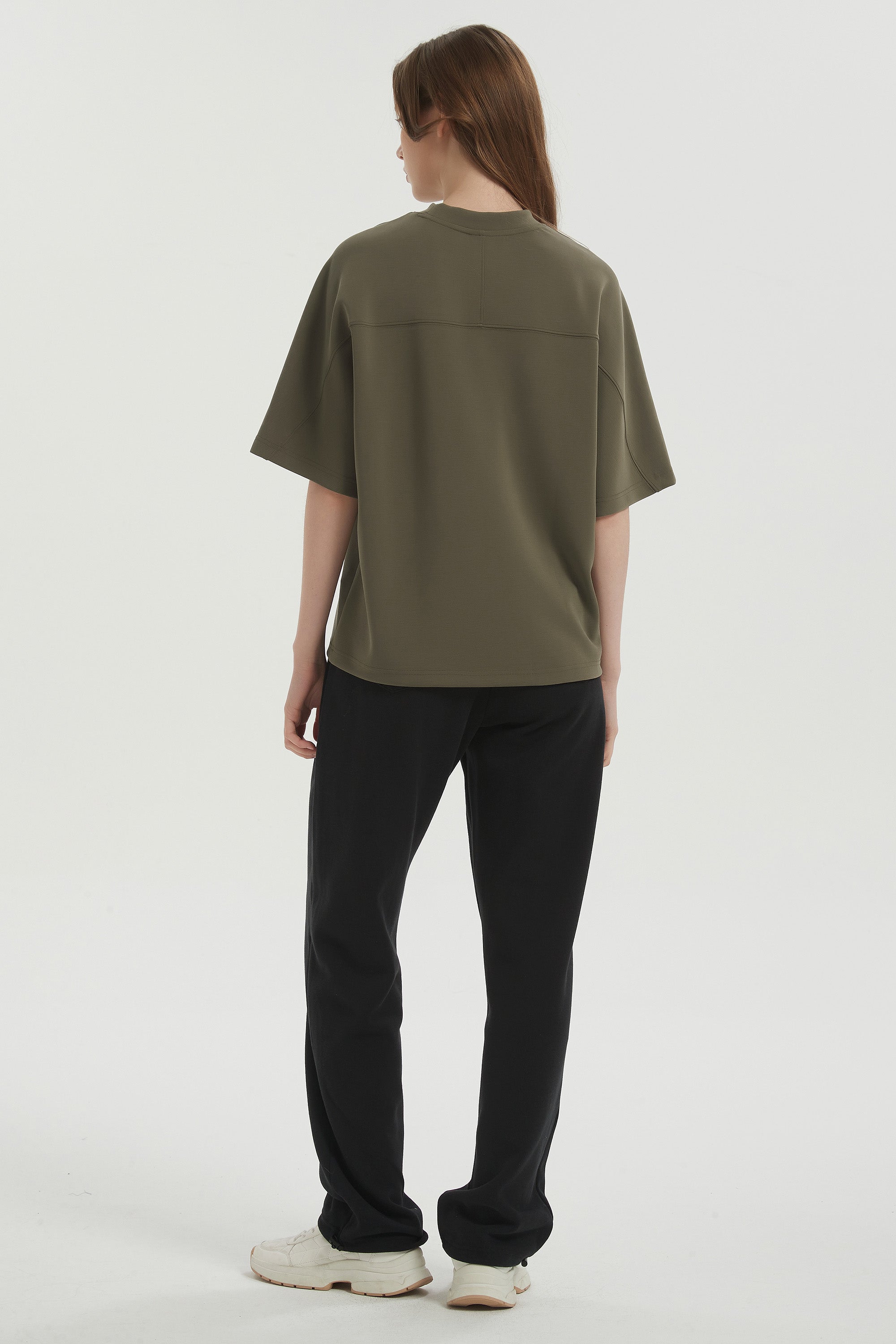 orolay Casual Crew Neck T-Shirt Tops Basic Workout #color_olive