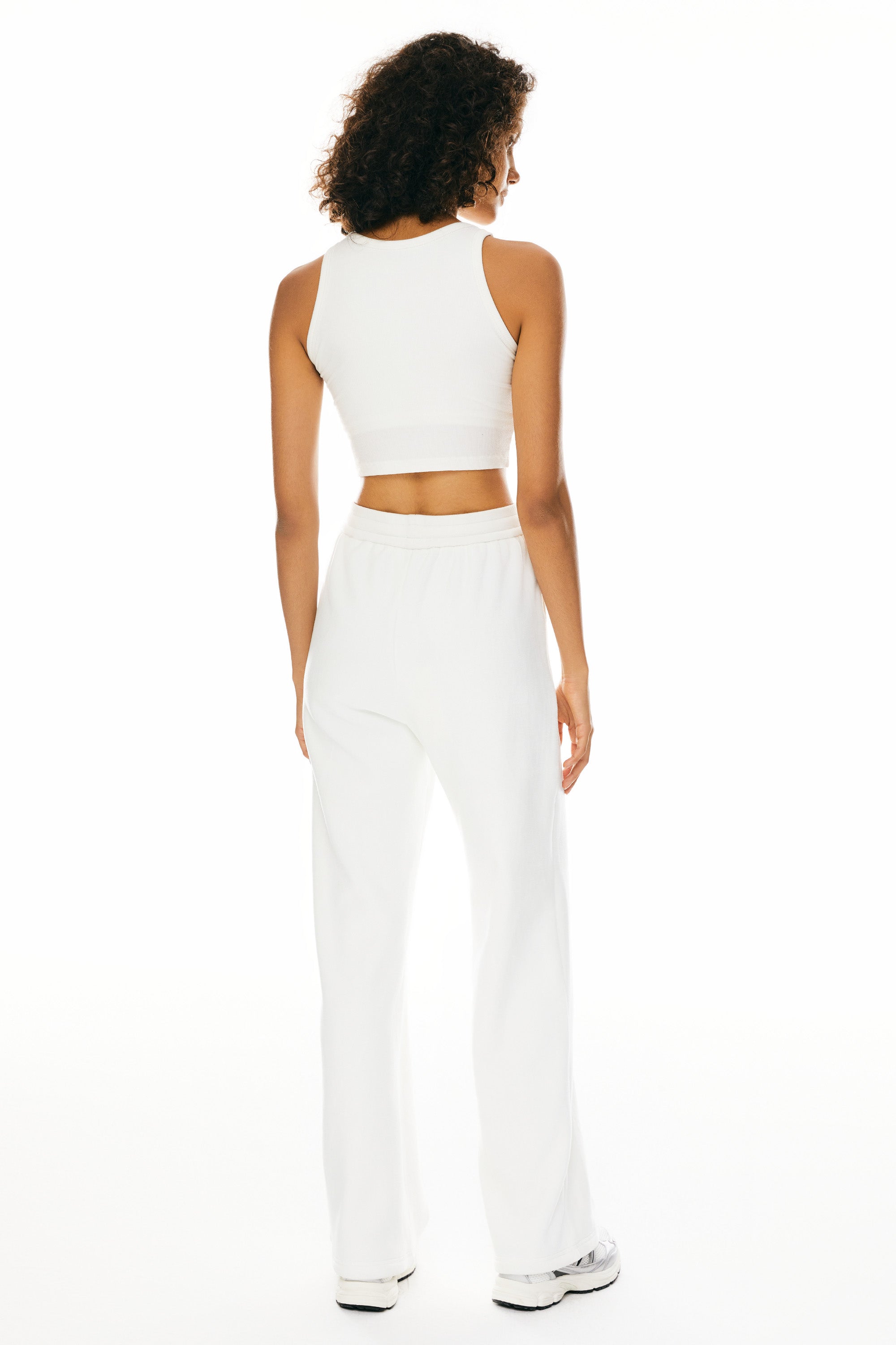 Orolay Fleece Straight Leg Sweatpants #color_white