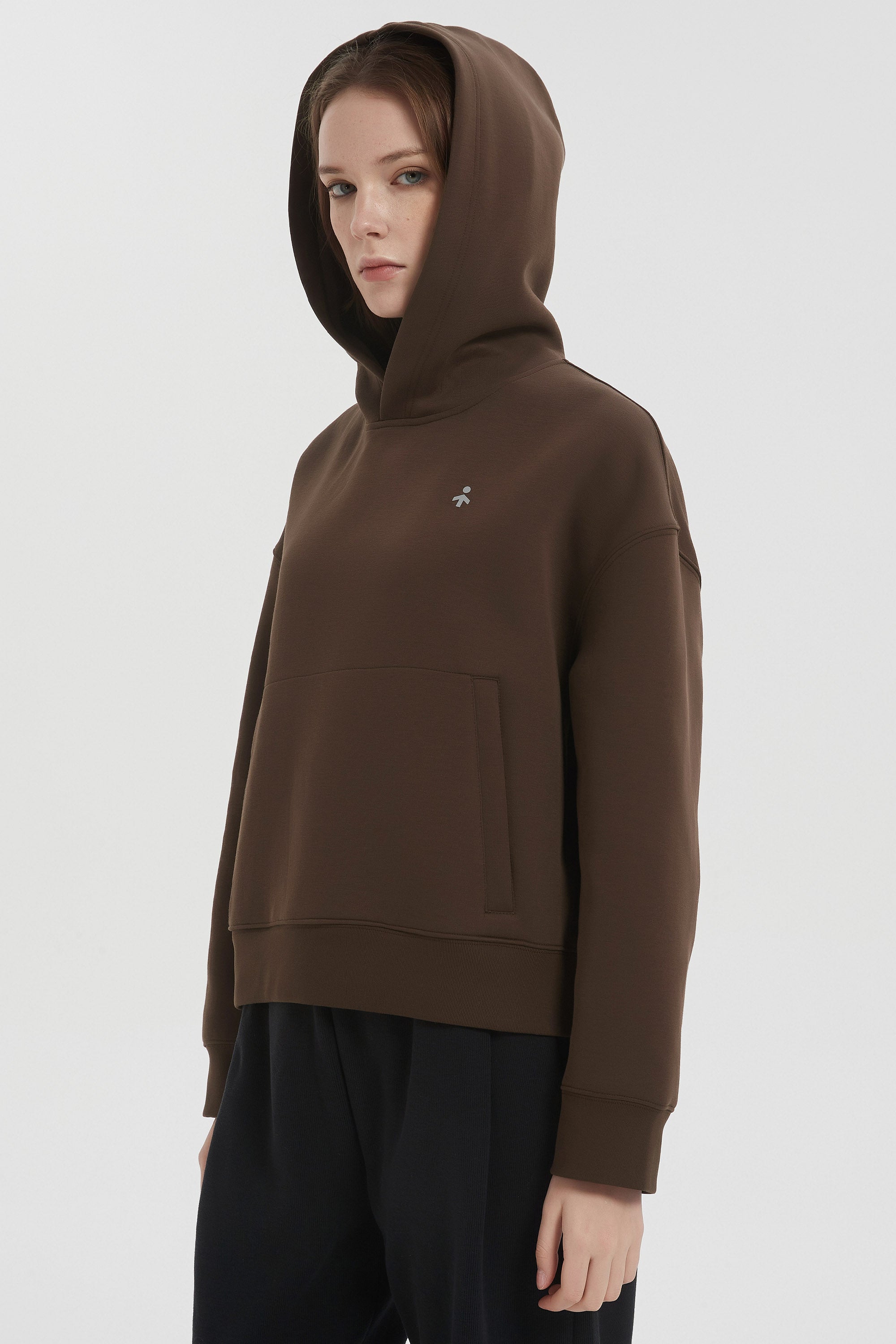 Orolay Causal Hoodies Pullover with Pocket #color_dark brown