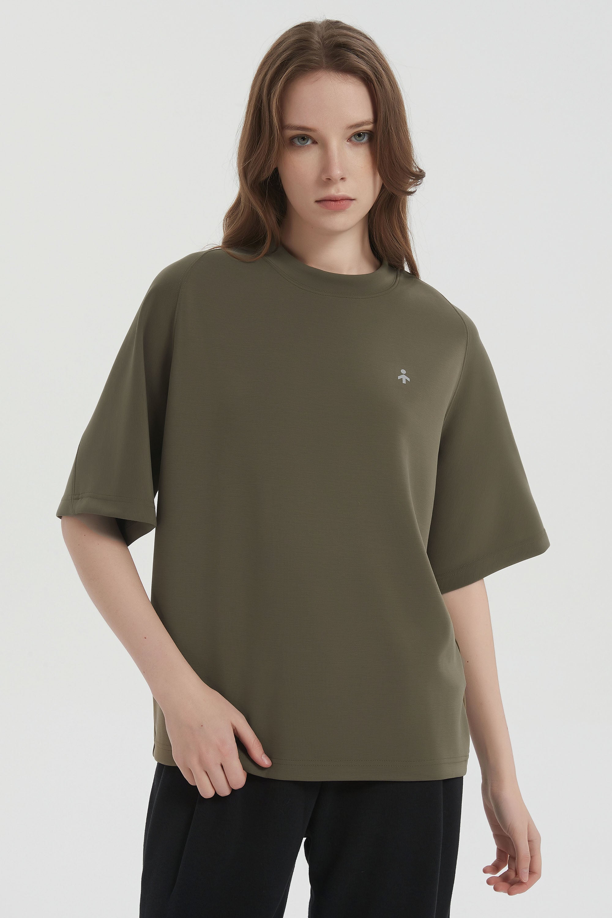 orolay Casual Crew Neck T-Shirt Tops Basic Workout #color_olive