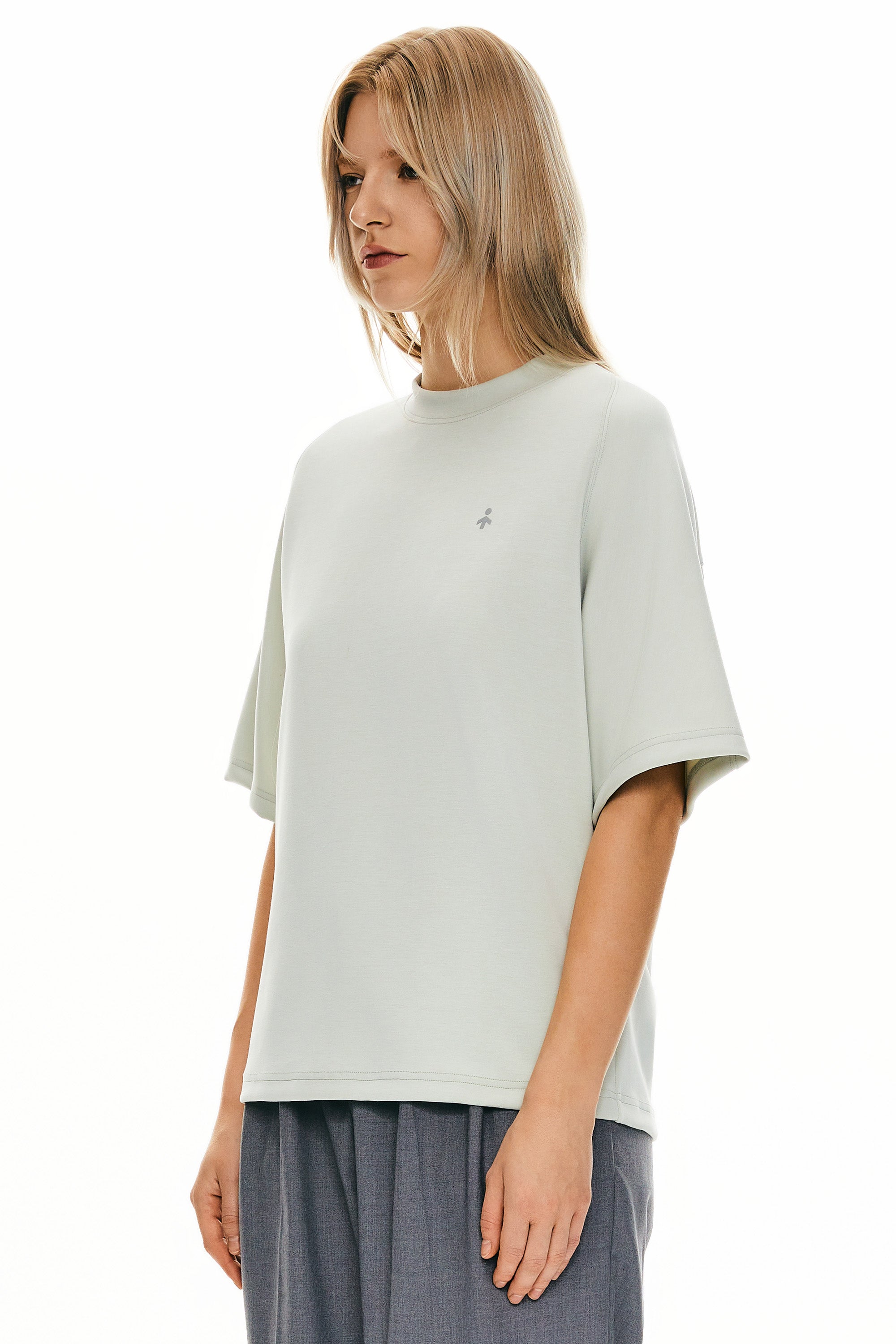 orolay Casual Crew Neck T-Shirt Tops Basic Workout #color_light green