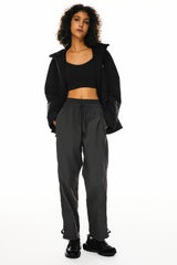 OROLAY Zip Up Rain Jacket Lightweight Hooded Windbreaker #color_black