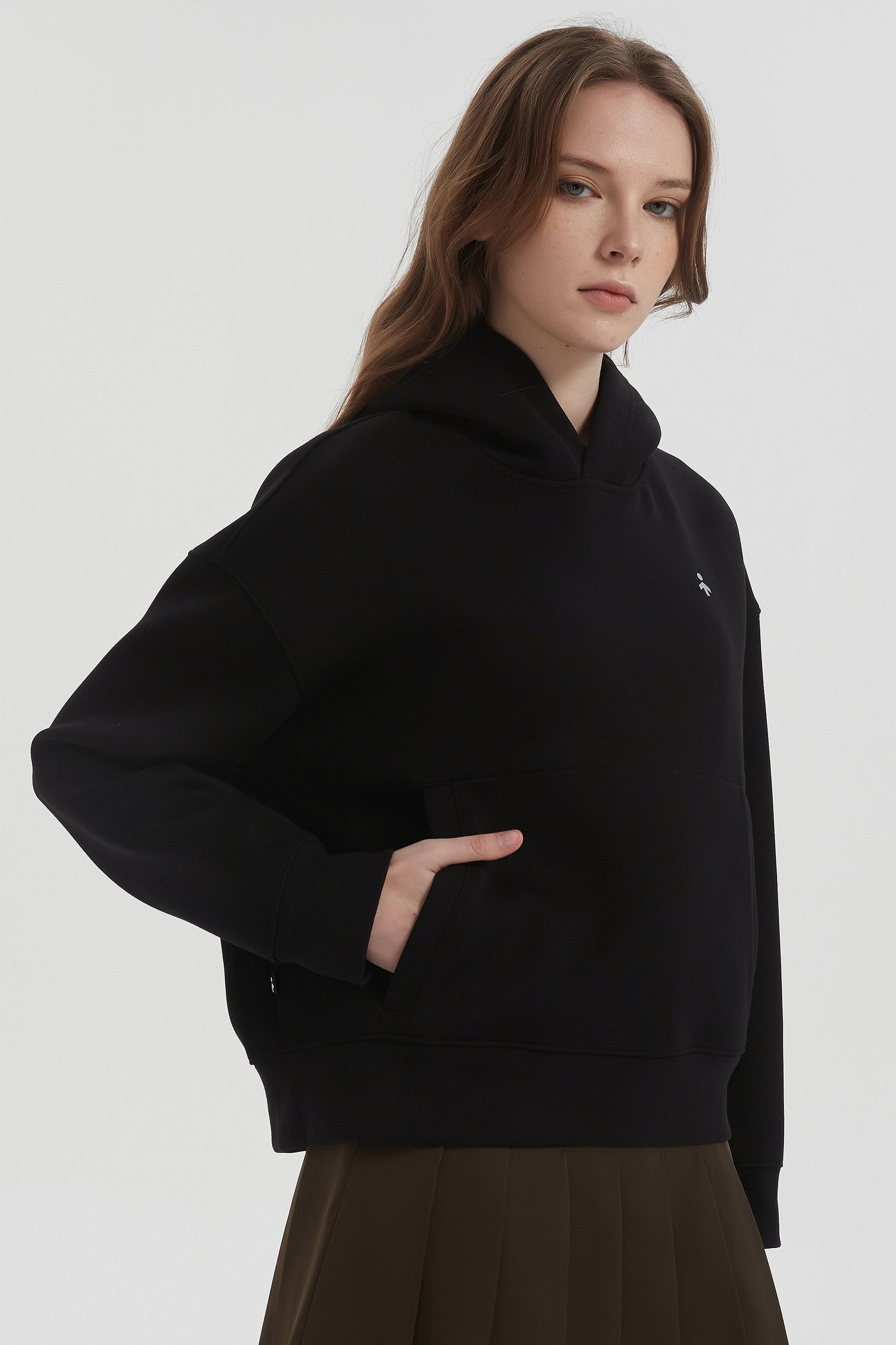 Orolay Causal Hoodies Pullover with Pocket #color_black