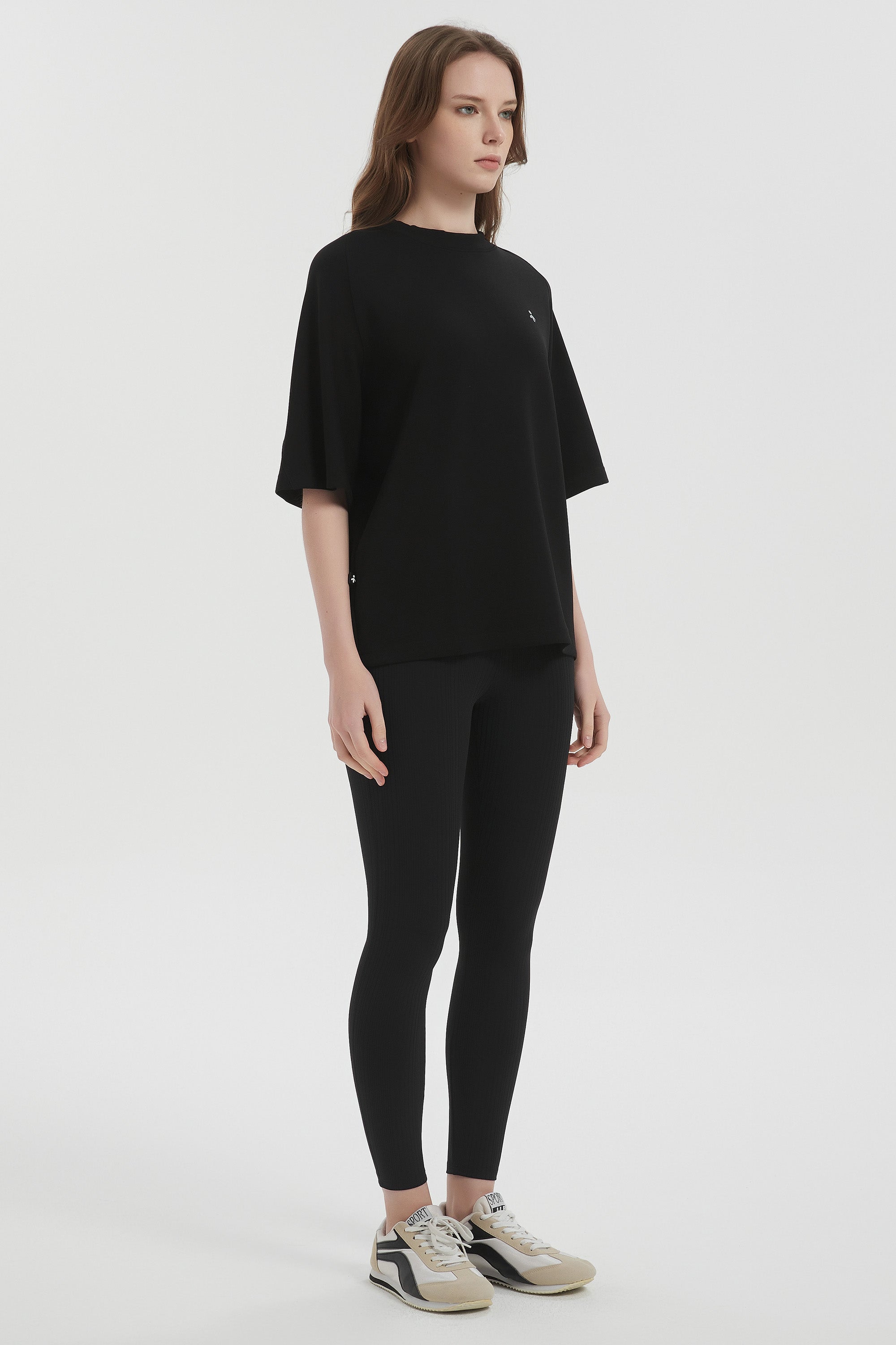 orolay Casual Crew Neck T-Shirt Tops Basic Workout #color_black