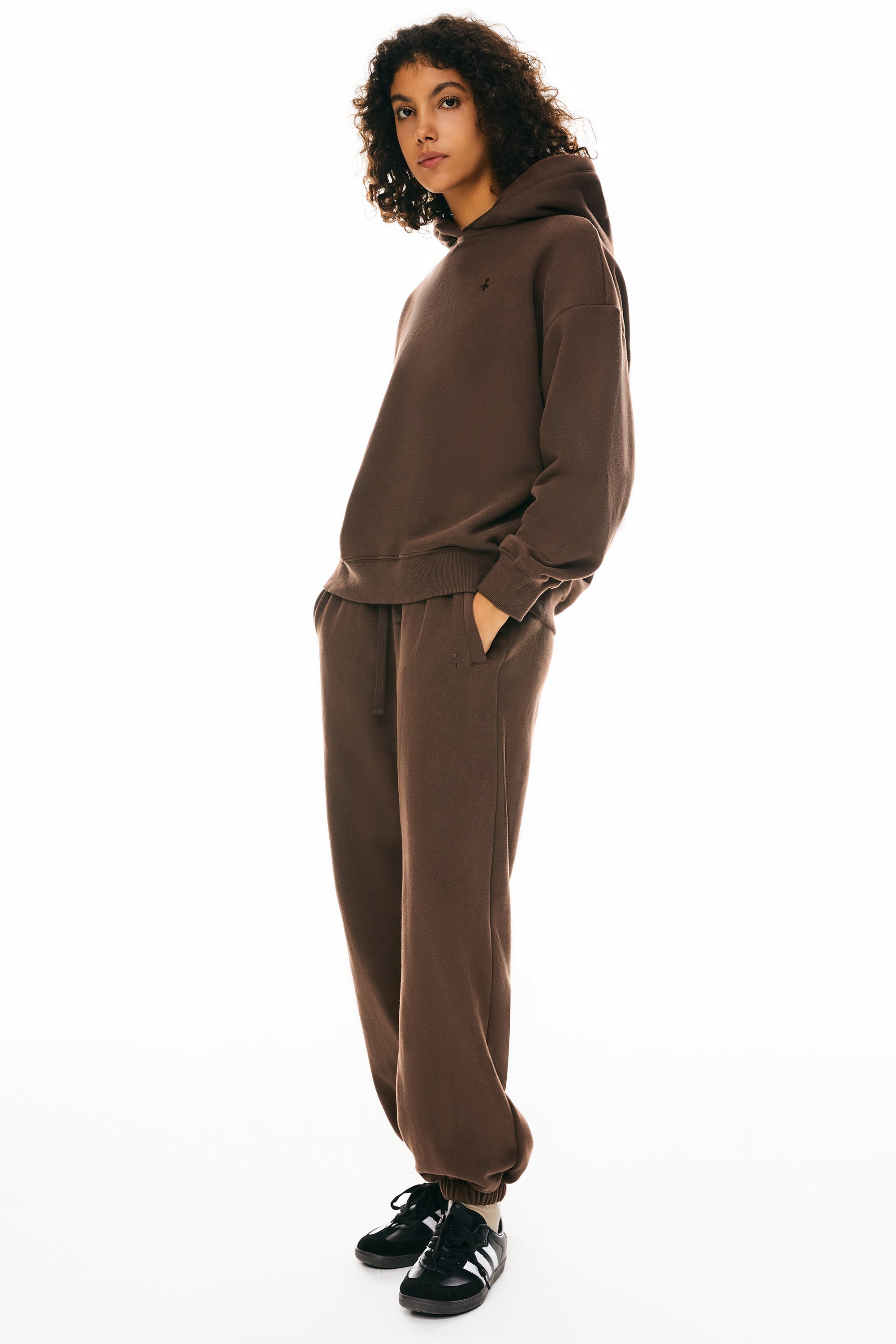 Orolay Fleece Hoodie Sweatshirt Long Sleeve Oversized #color_brown