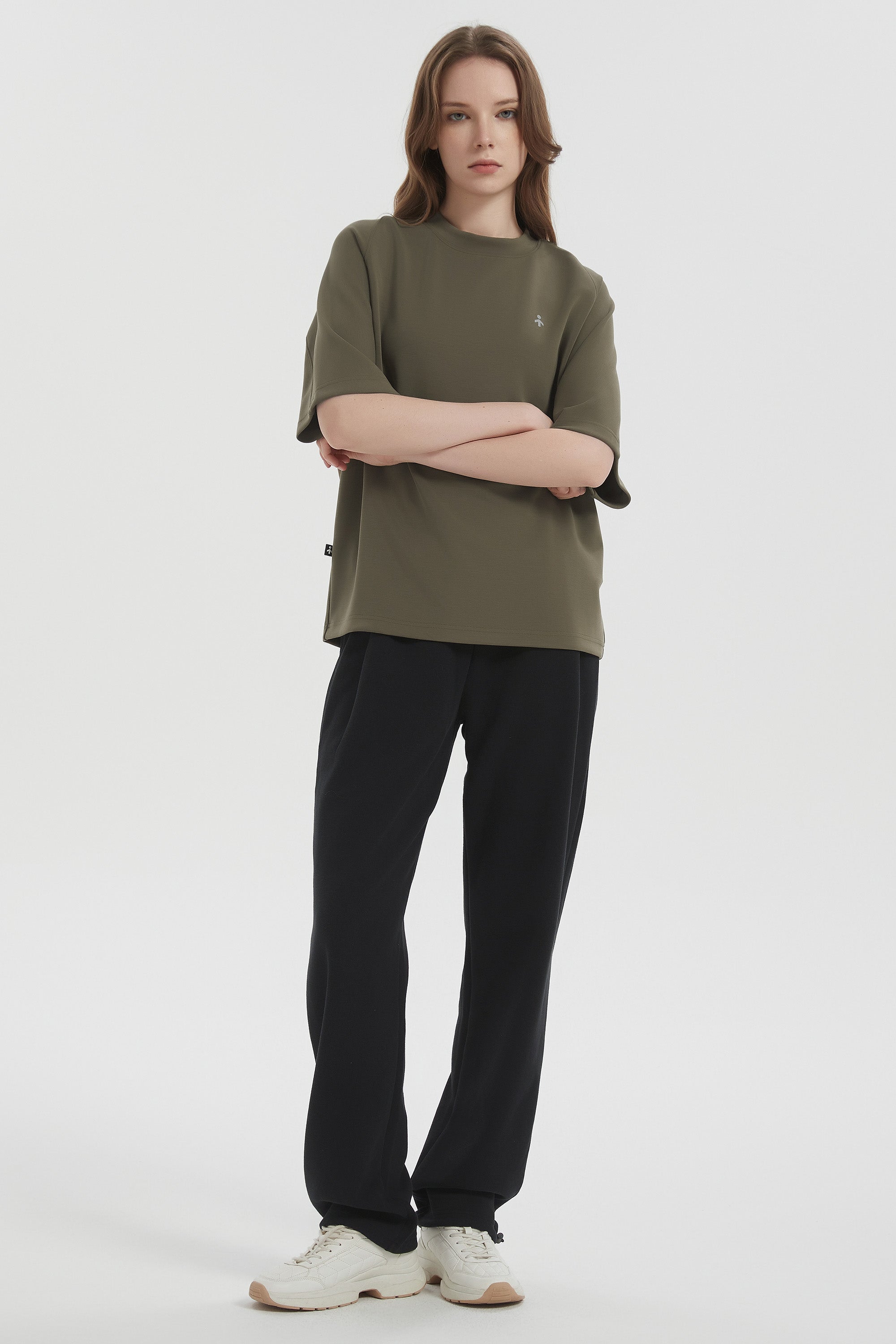 orolay Casual Crew Neck T-Shirt Tops Basic Workout #color_olive