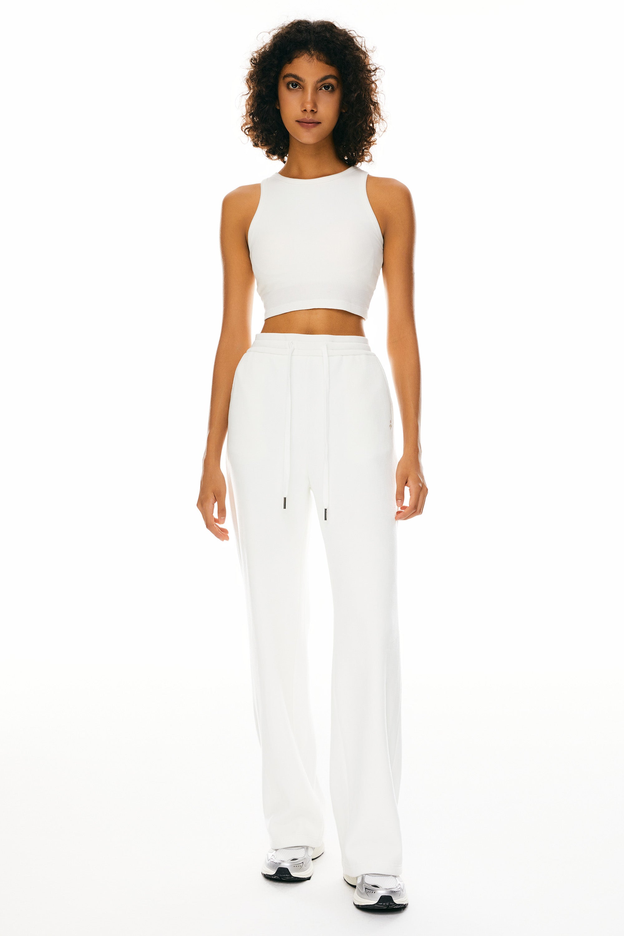 Orolay Fleece Straight Leg Sweatpants #color_white