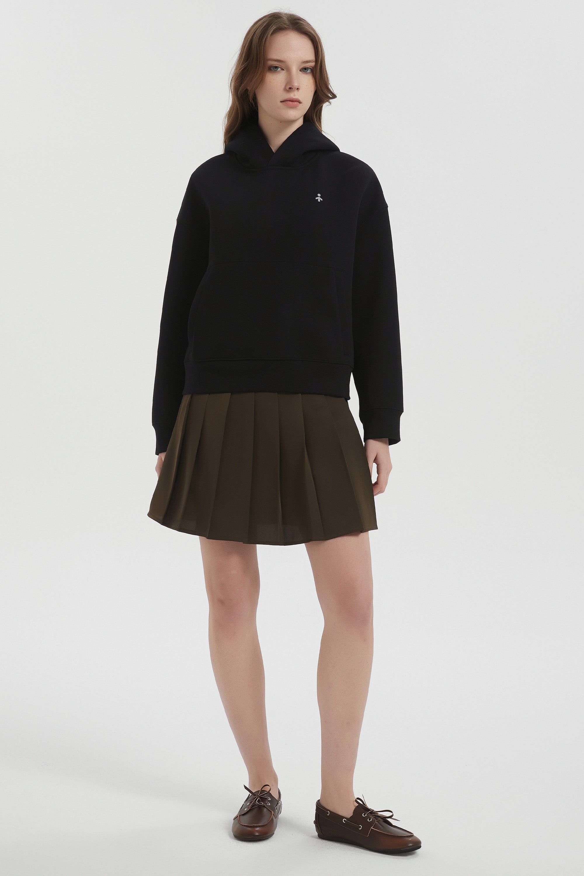 Orolay Causal Hoodies Pullover with Pocket #color_black