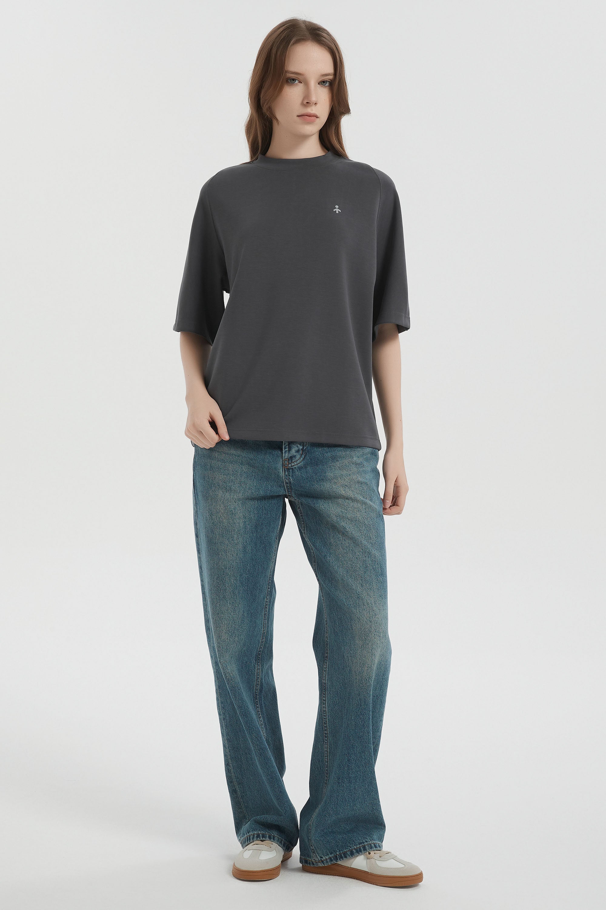 orolay Casual Crew Neck T-Shirt Tops Basic Workout #color_gray