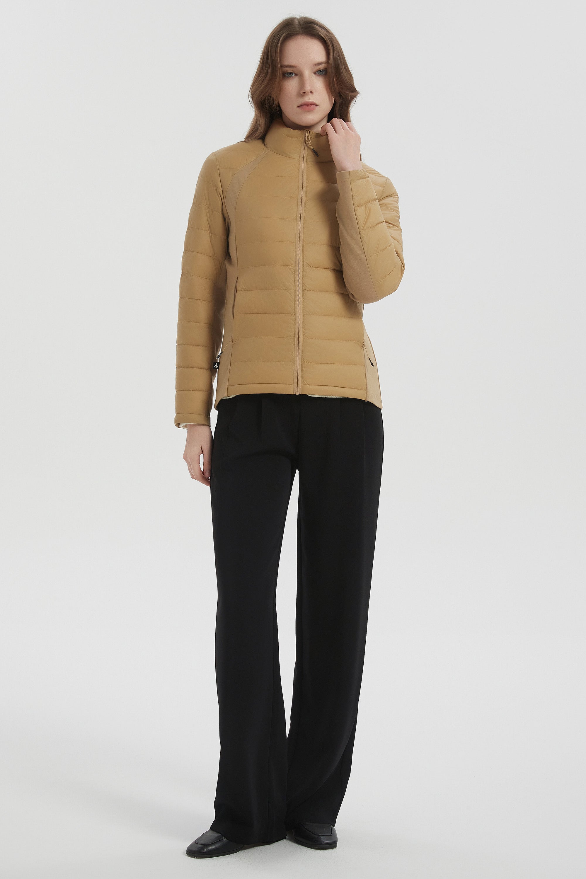 Orolay Lightweight Insulated Quilted Puffer Coats Breathable #color_Khaki