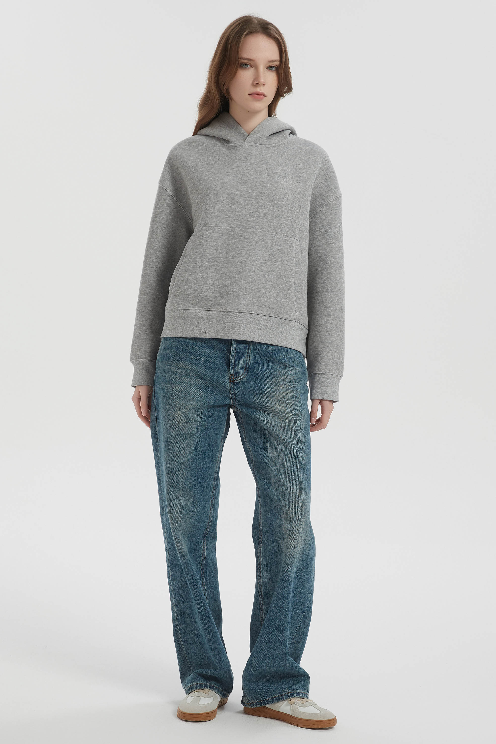 Orolay Causal Hoodies Pullover with Pocket #color_gray