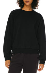 Orolay Casual Crewneck Sweatshirts Long Sleeve #color_black