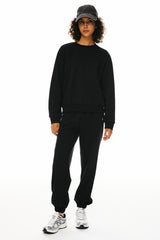 Orolay Casual Crewneck Sweatshirts Long Sleeve #color_black