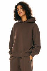 Orolay Fleece Hoodie Sweatshirt Long Sleeve Oversized #color_brown