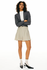 Orolay Long Sleeve Cropped Blazer Casual Business #color_gray