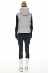 Orolay Puffer Down Vest Hooded Cropped Zip Up #color_lightgray