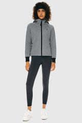 Orolay Zip Up Fleece Lined Hoodie Long Sleeve Cropped Sweatshirt #color_gray