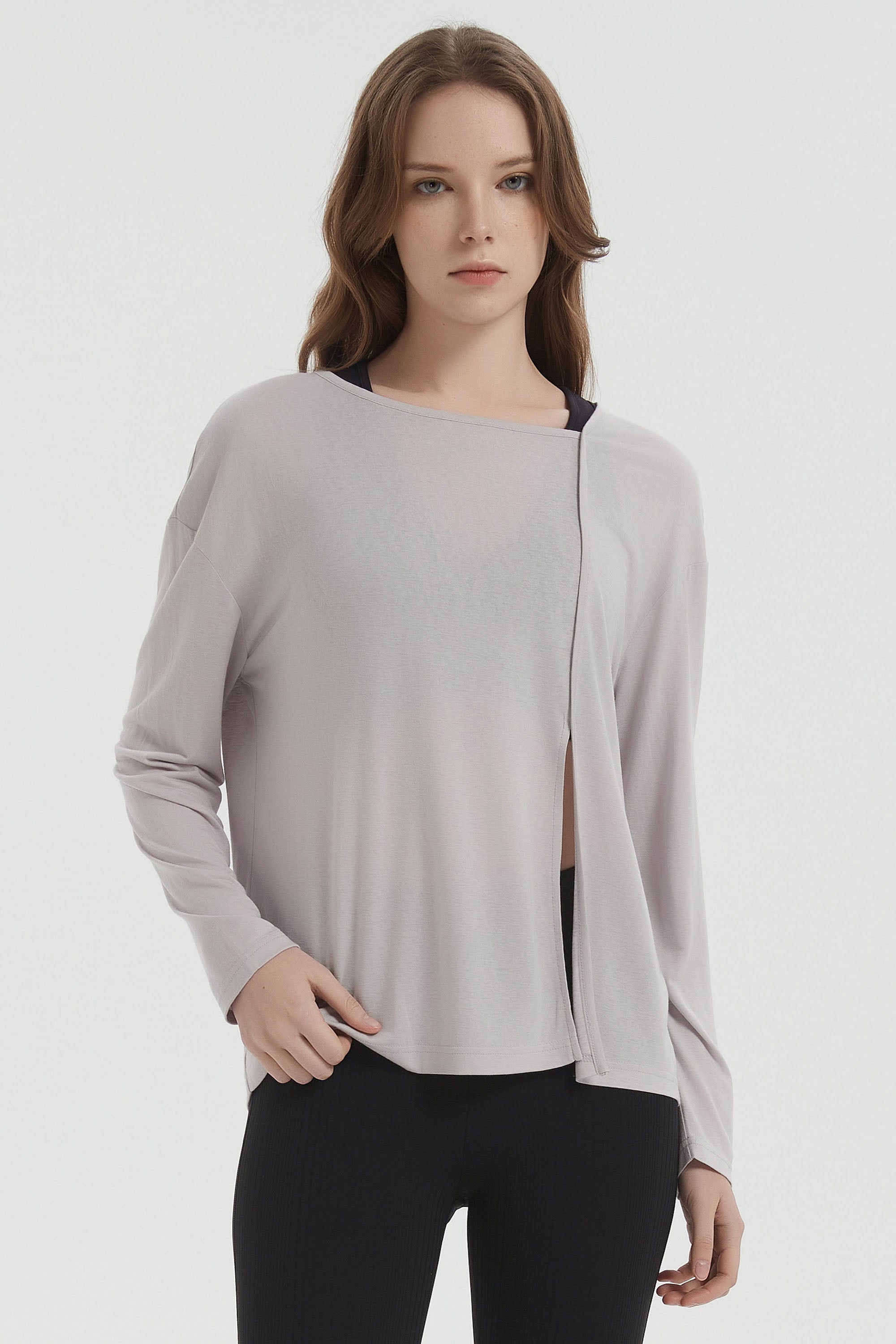 orolay Long Sleeve Sun T-Shirts Lightweight UV Protection #color_gray