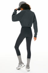 Oversized Cropped Sweatshirt Long Sleeve #color_gray