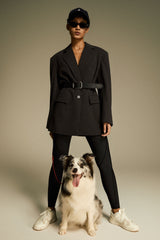 Long Sleeve Office Blazer from Orolay - #color_Charcoal