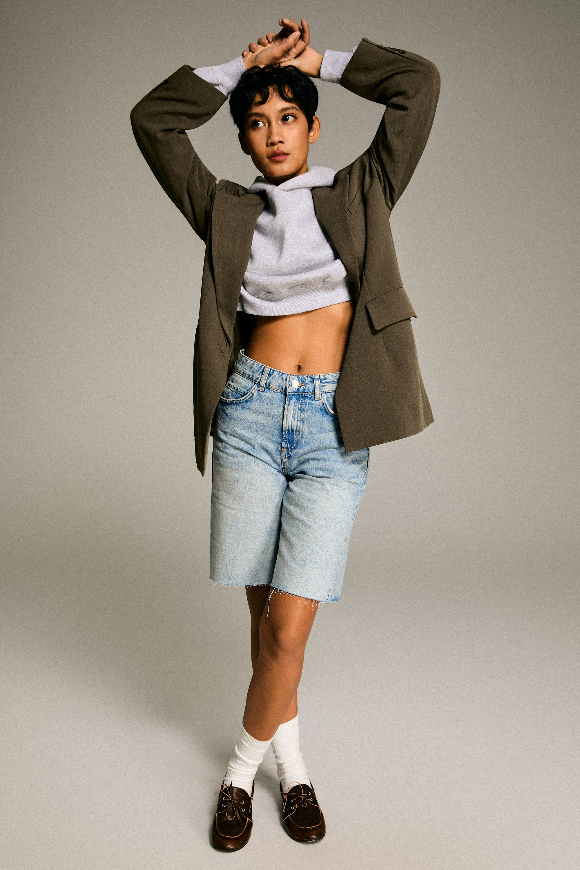 Long Sleeve Office Blazer from Orolay - #color_Sepia