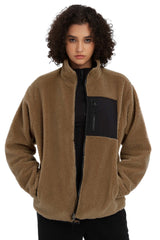Reversible Fleece Jackets Full Zip Long Sleeve #color_brown