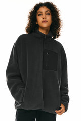 Orolay Reversible Fleece Jackets Full Zip Long Sleeve #color_Odyssey Gray