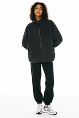 Orolay Reversible Fleece Jackets Full Zip Long Sleeve #color_Odyssey Gray