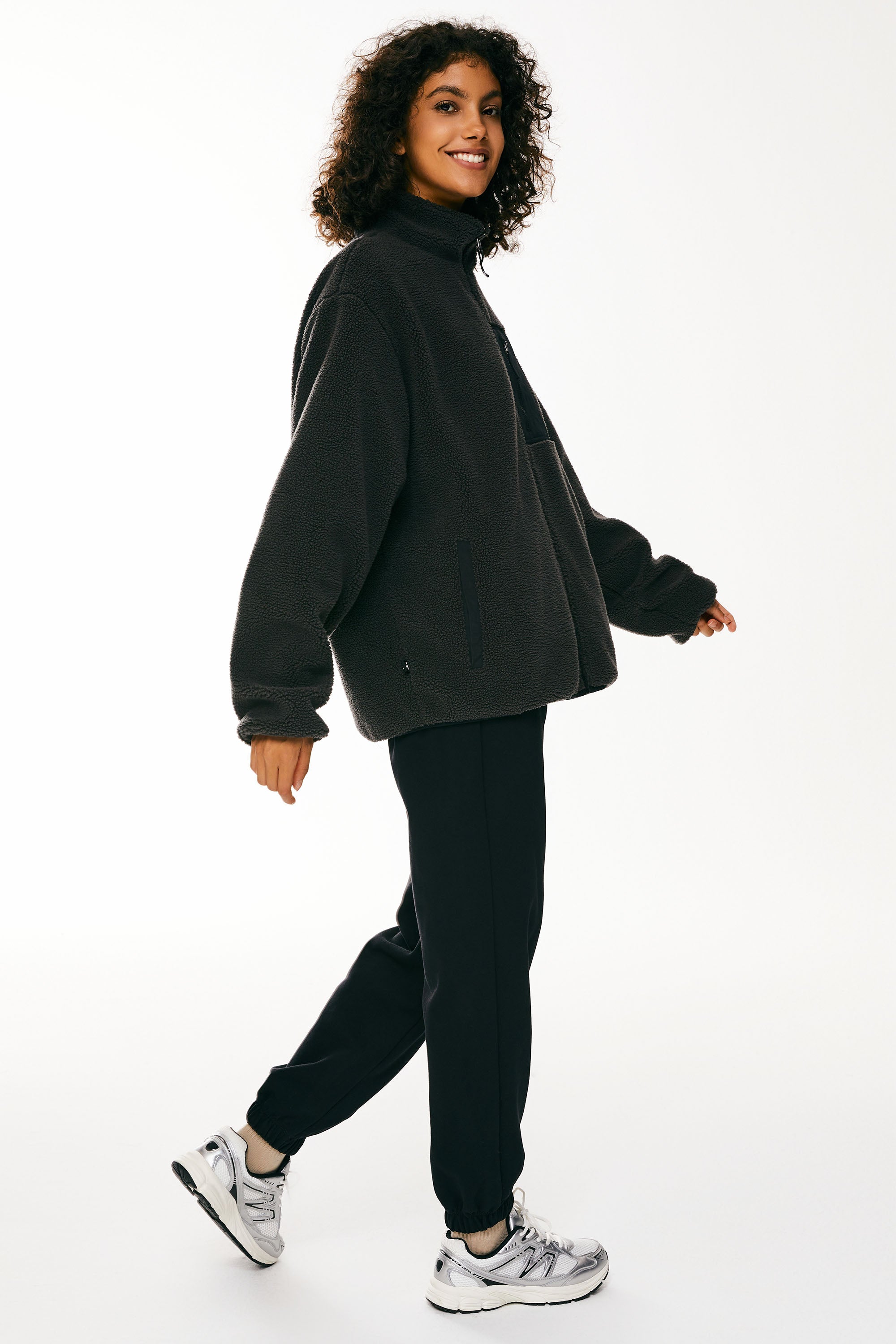 Orolay Reversible Fleece Jackets Full Zip Long Sleeve #color_Odyssey Gray