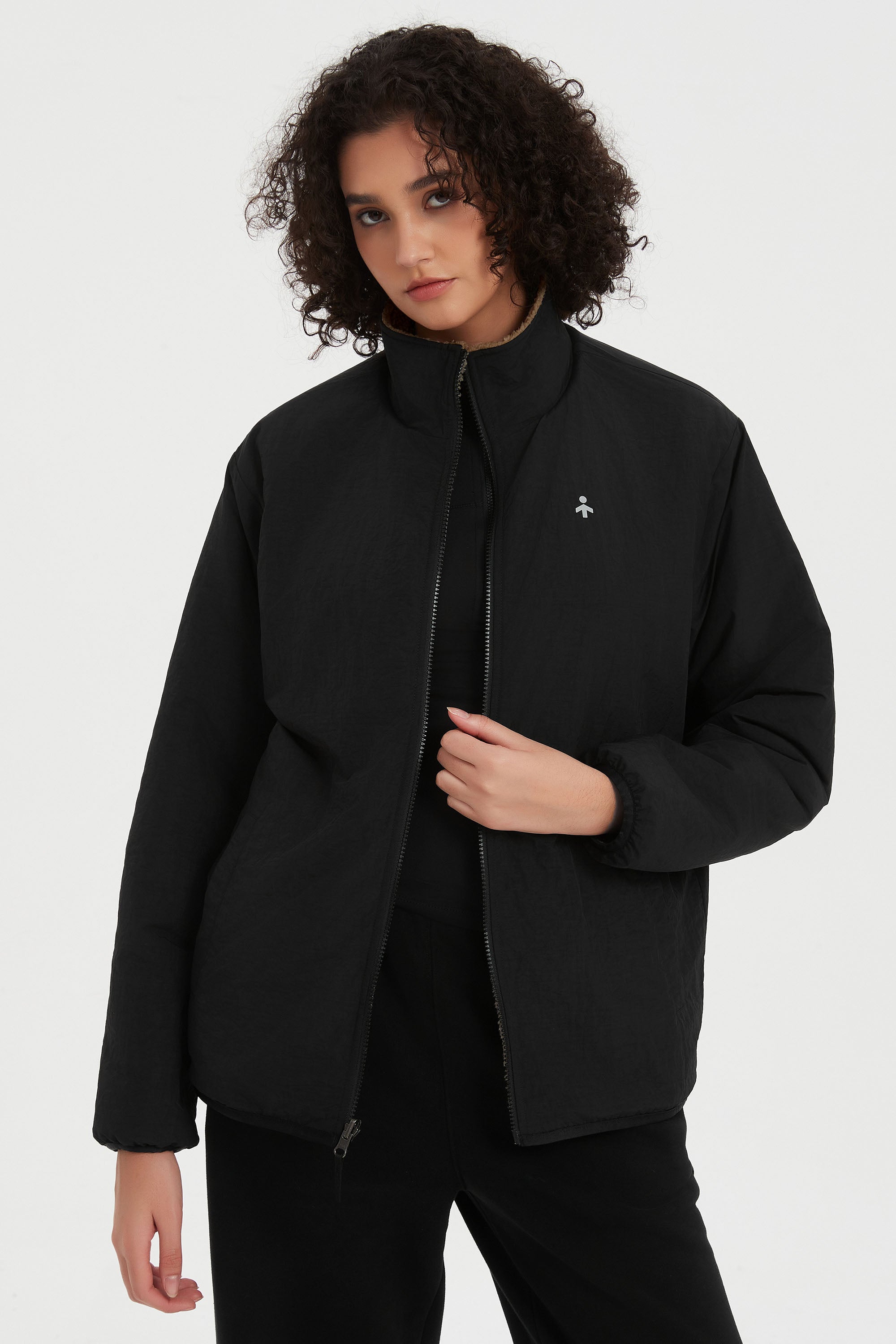 Orolay Reversible Fleece Jackets Full Zip Long Sleeve #color_Odyssey Gray