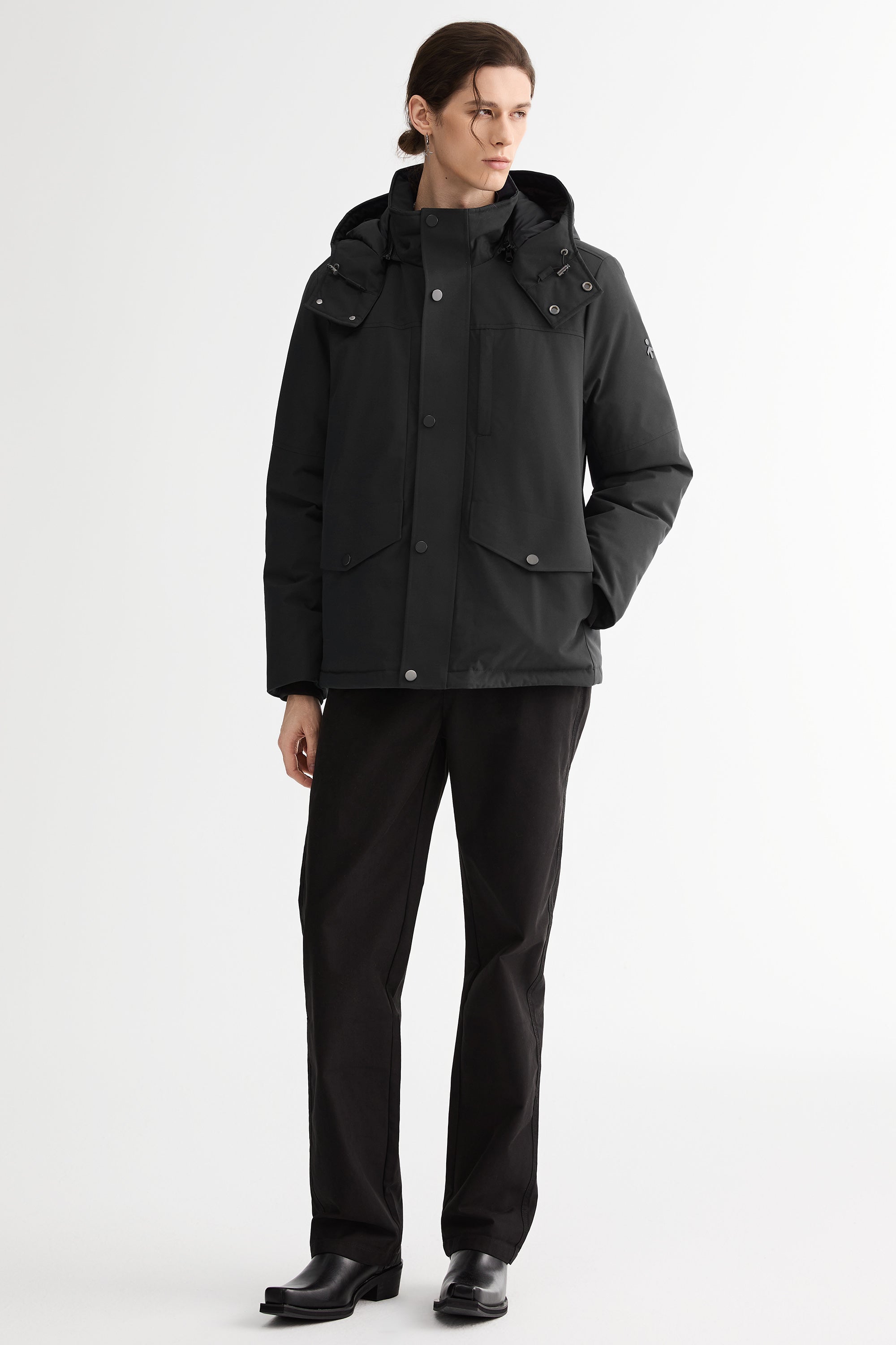 Super Warm Down Parka with Hood Orolay #color_black