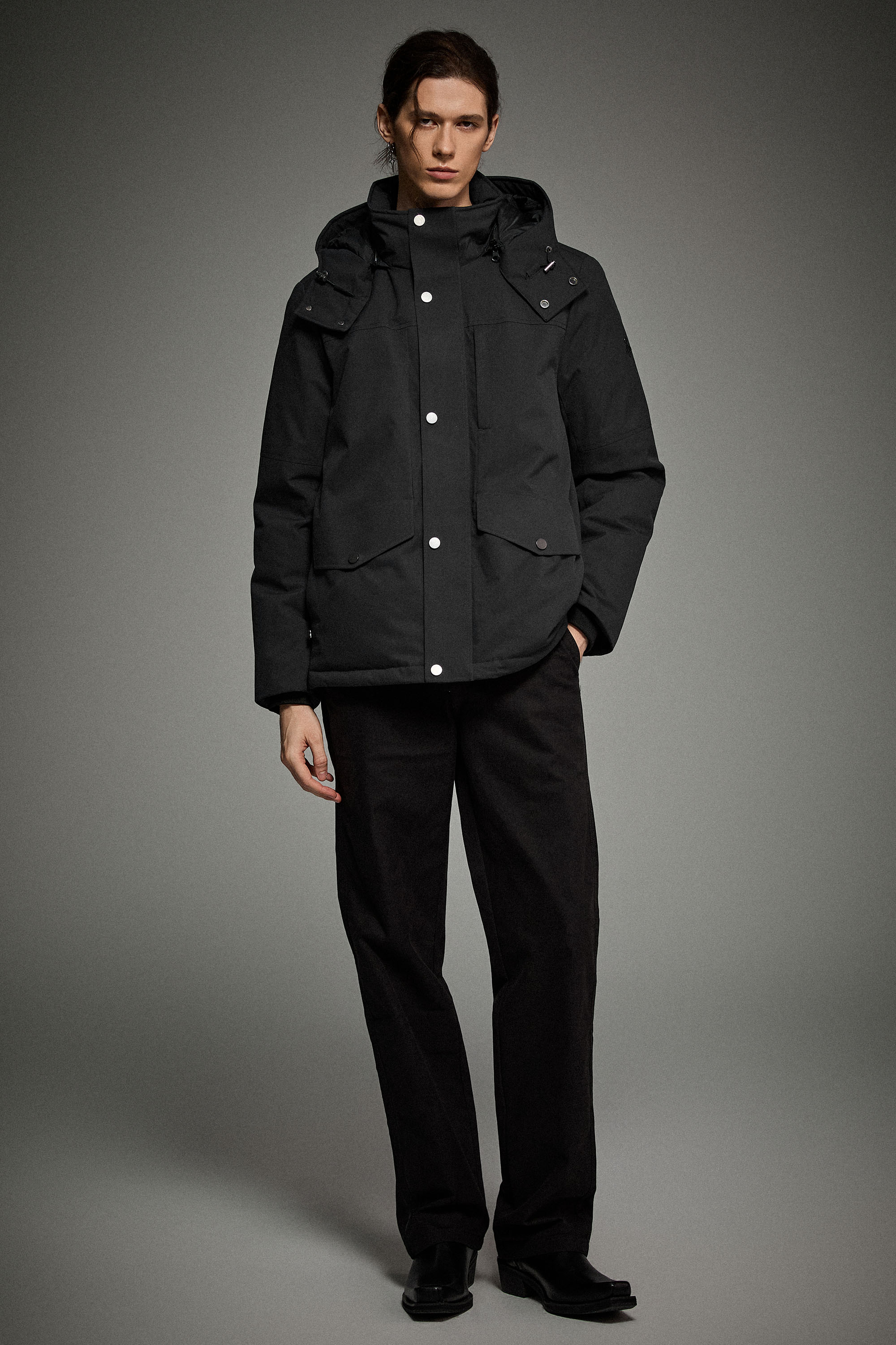 Super Warm Down Parka with Hood Orolay #color_black
