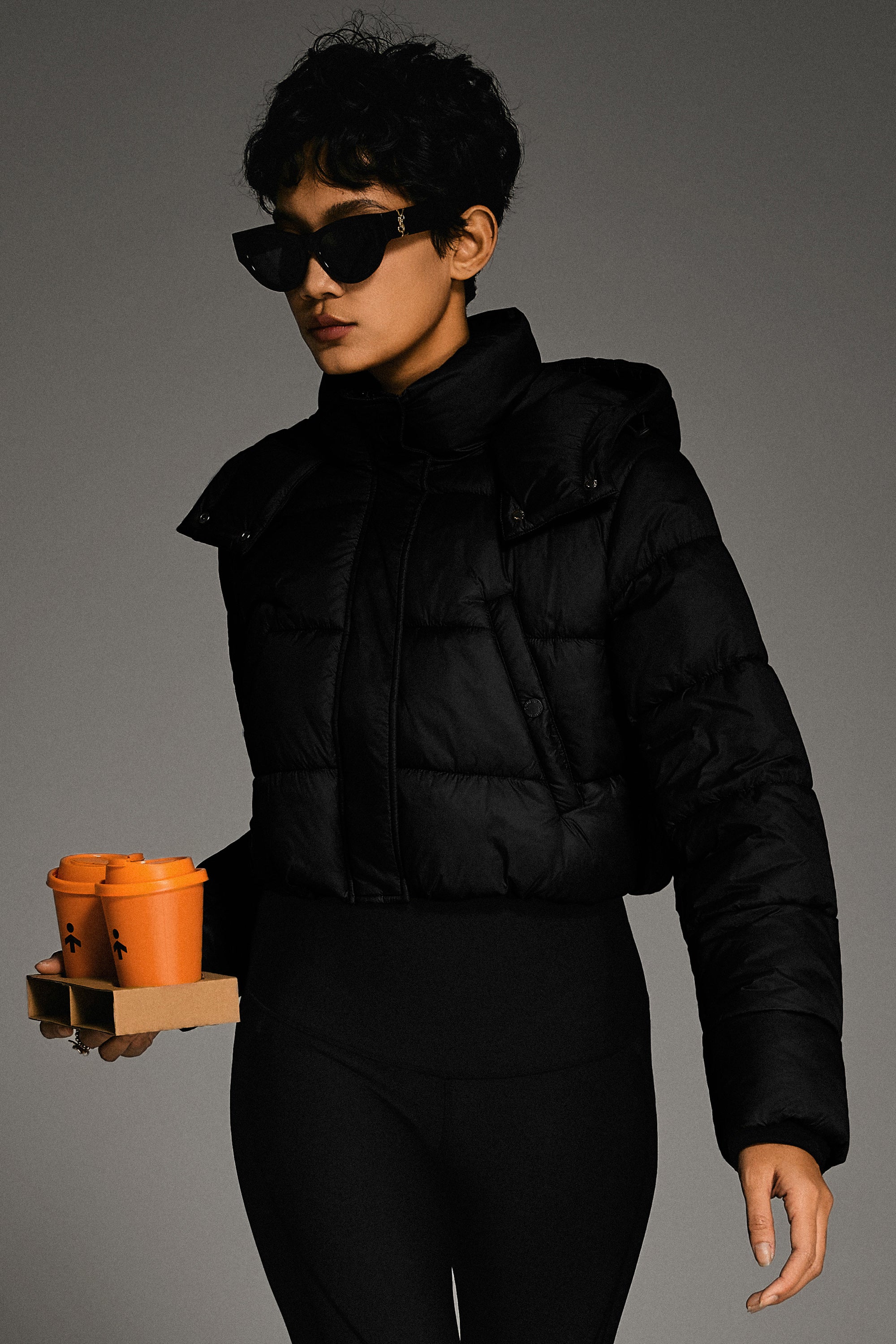 Orolay Urban Essential Short Puffer #color_black