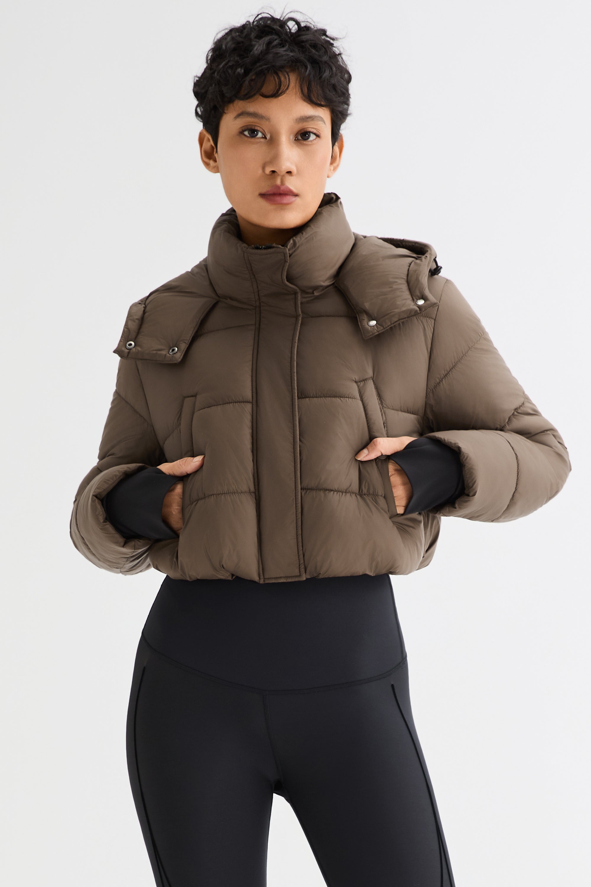 Orolay Urban Essential Short Puffer #color_coffee
